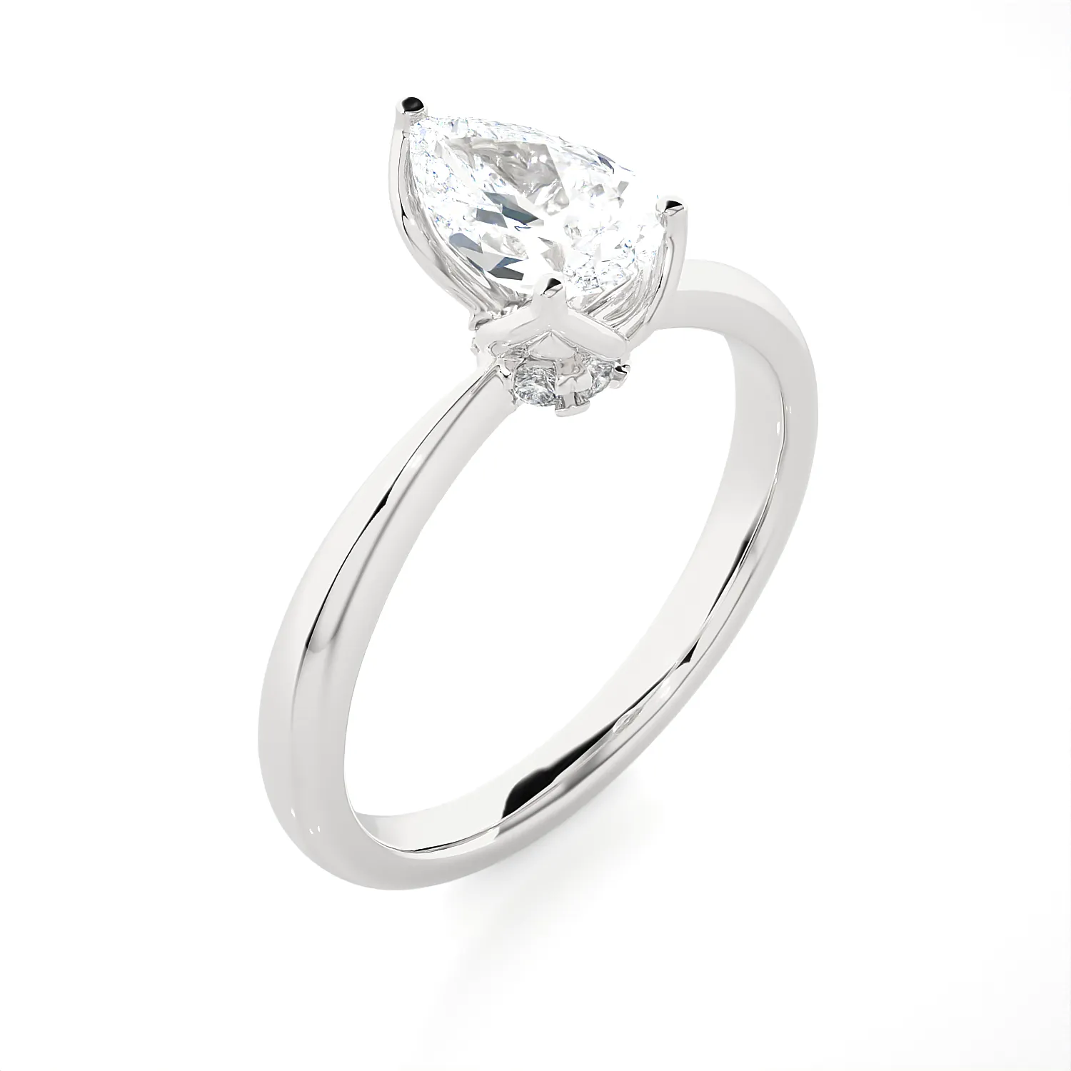 1 5/8 ctw Pear-Shaped Lab Grown Diamond Solitaire Engagement Ring