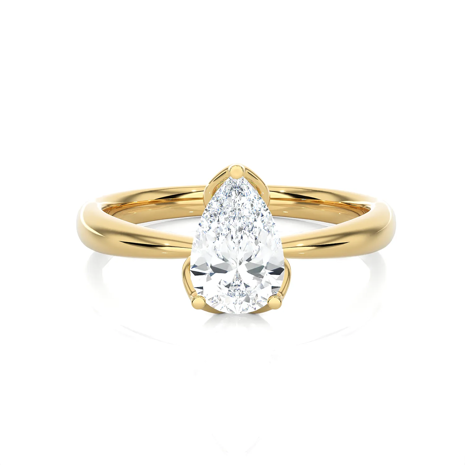 1 5/8 ctw Pear-Shaped Lab Grown Diamond Solitaire Engagement Ring