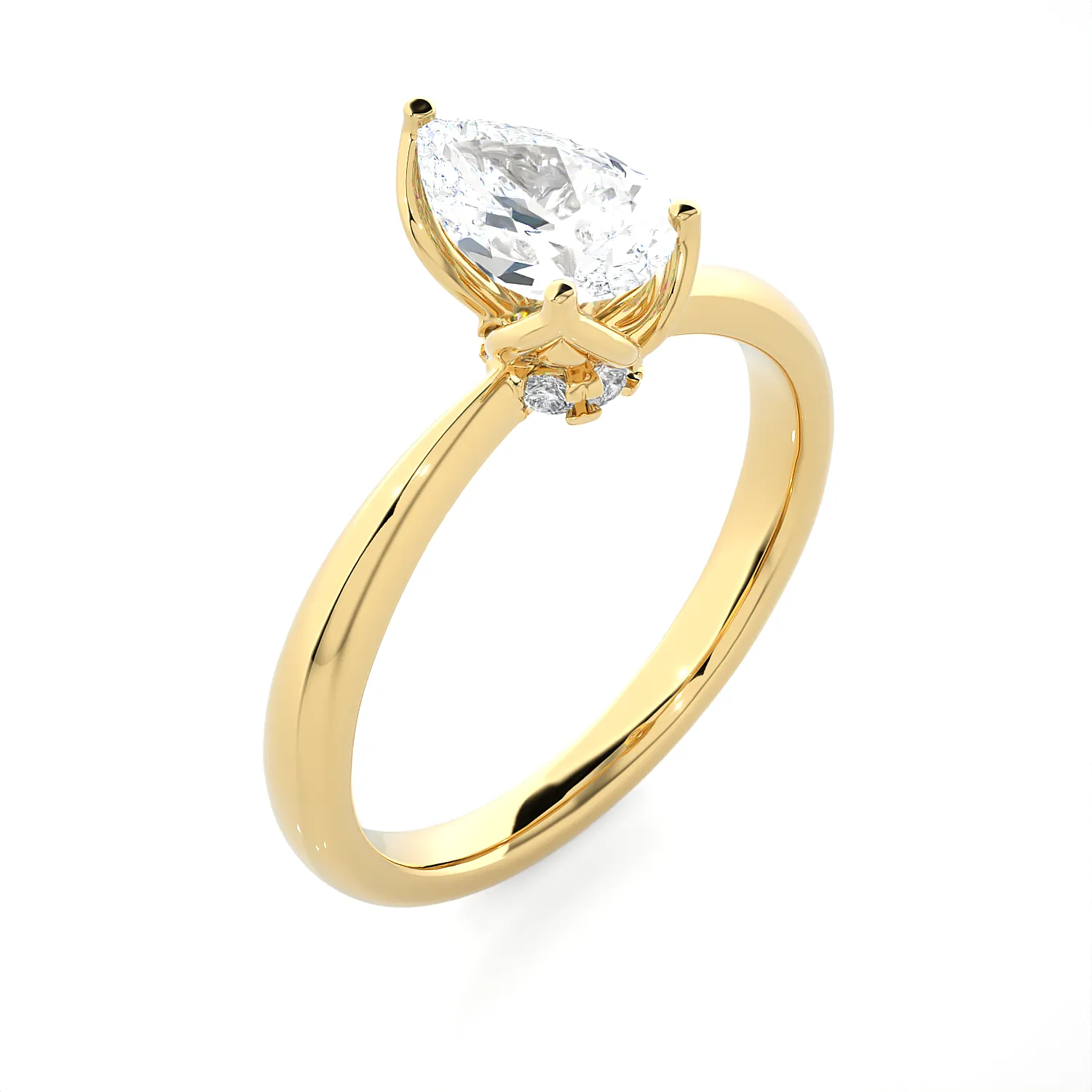 1 5/8 ctw Pear-Shaped Lab Grown Diamond Solitaire Engagement Ring