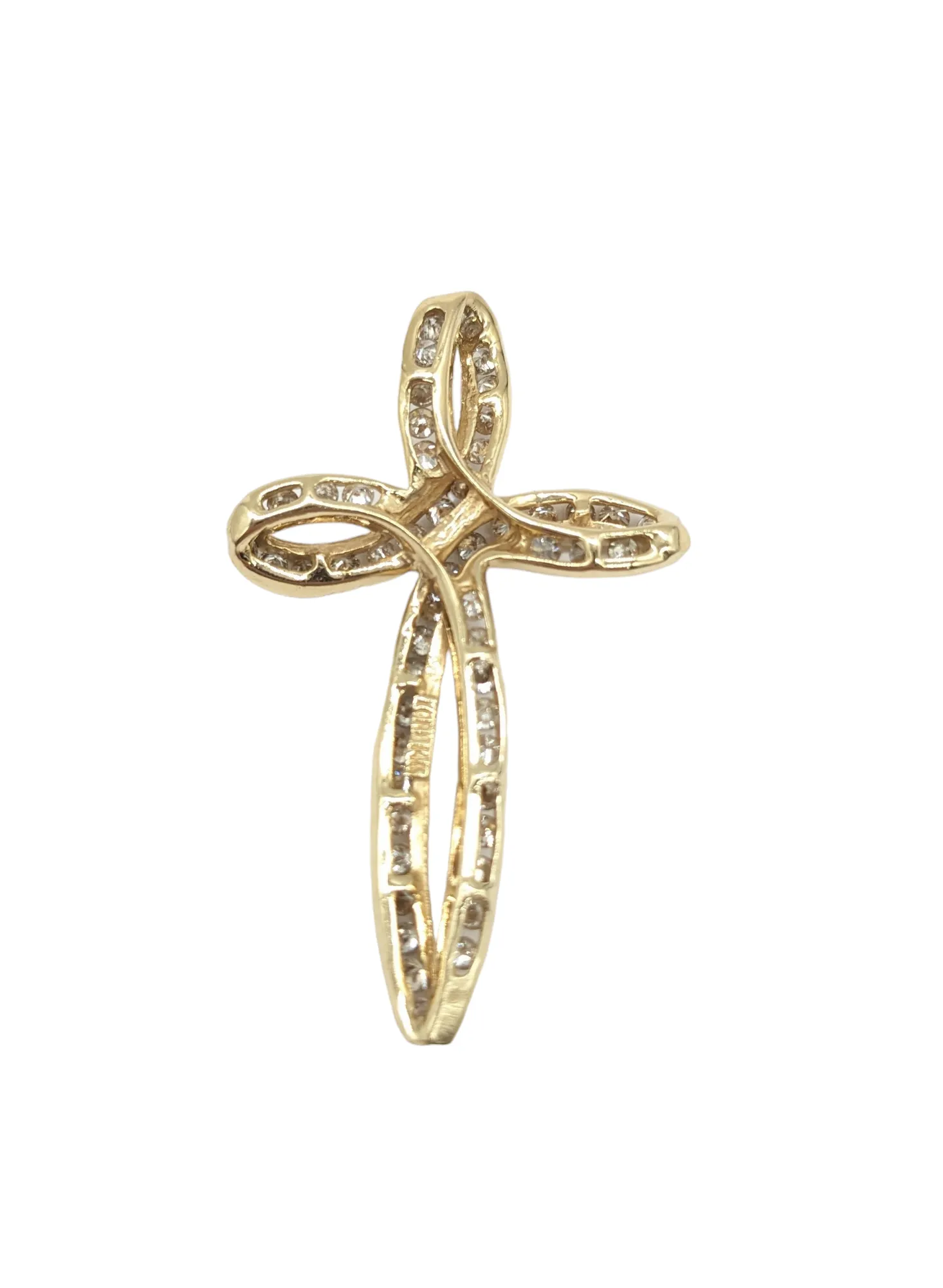 1 Carat Diamond Open Cross Pendant
