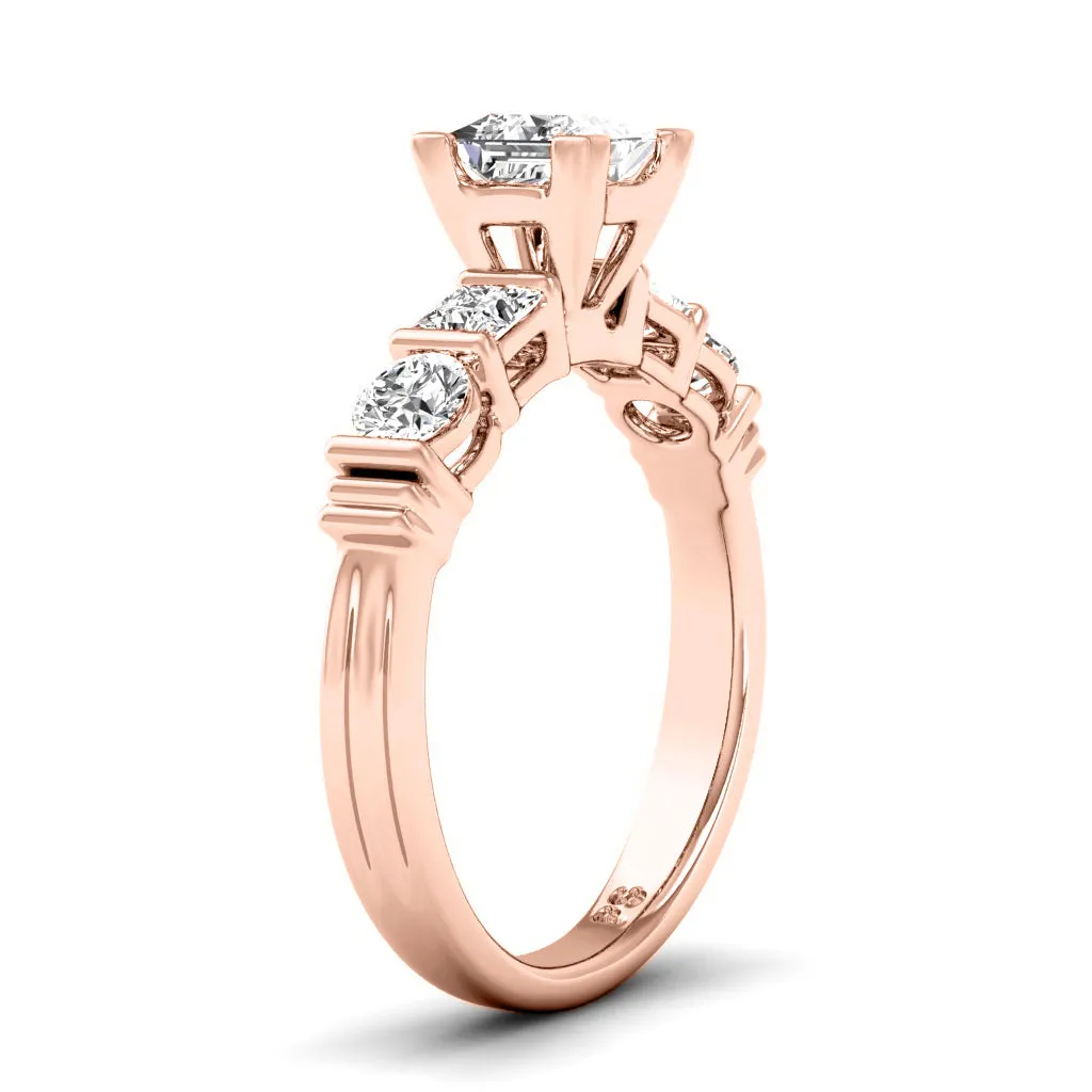 1.20-3.70 CT Round & Princess Cut Lab Grown Diamonds - Engagement Ring