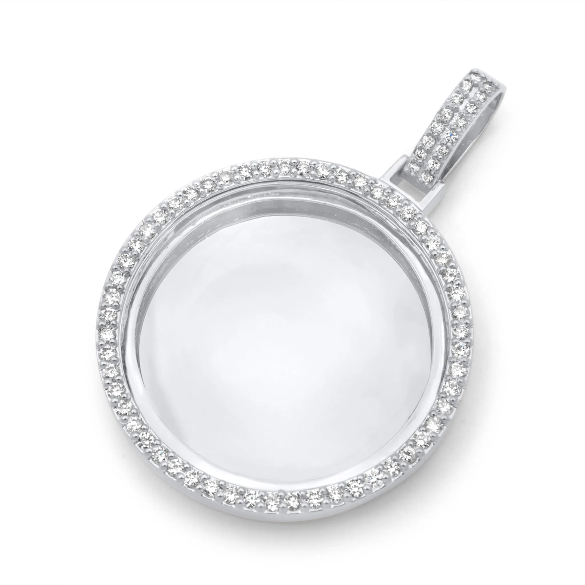 14K White Gold Diamond Picture Pendant 2.29ctw