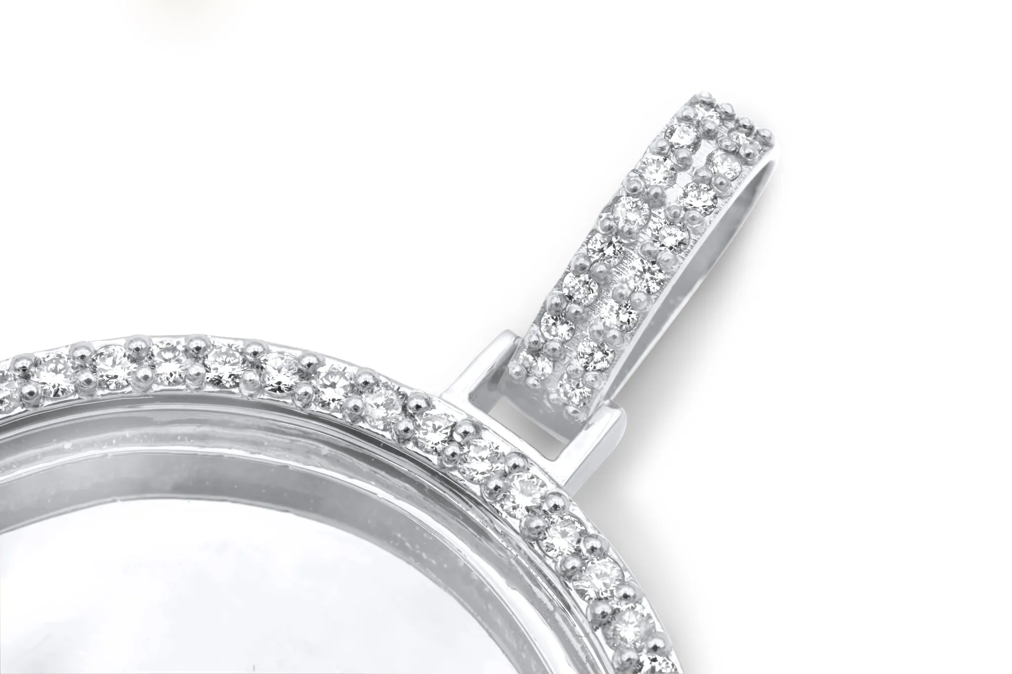 14K White Gold Diamond Picture Pendant 2.29ctw