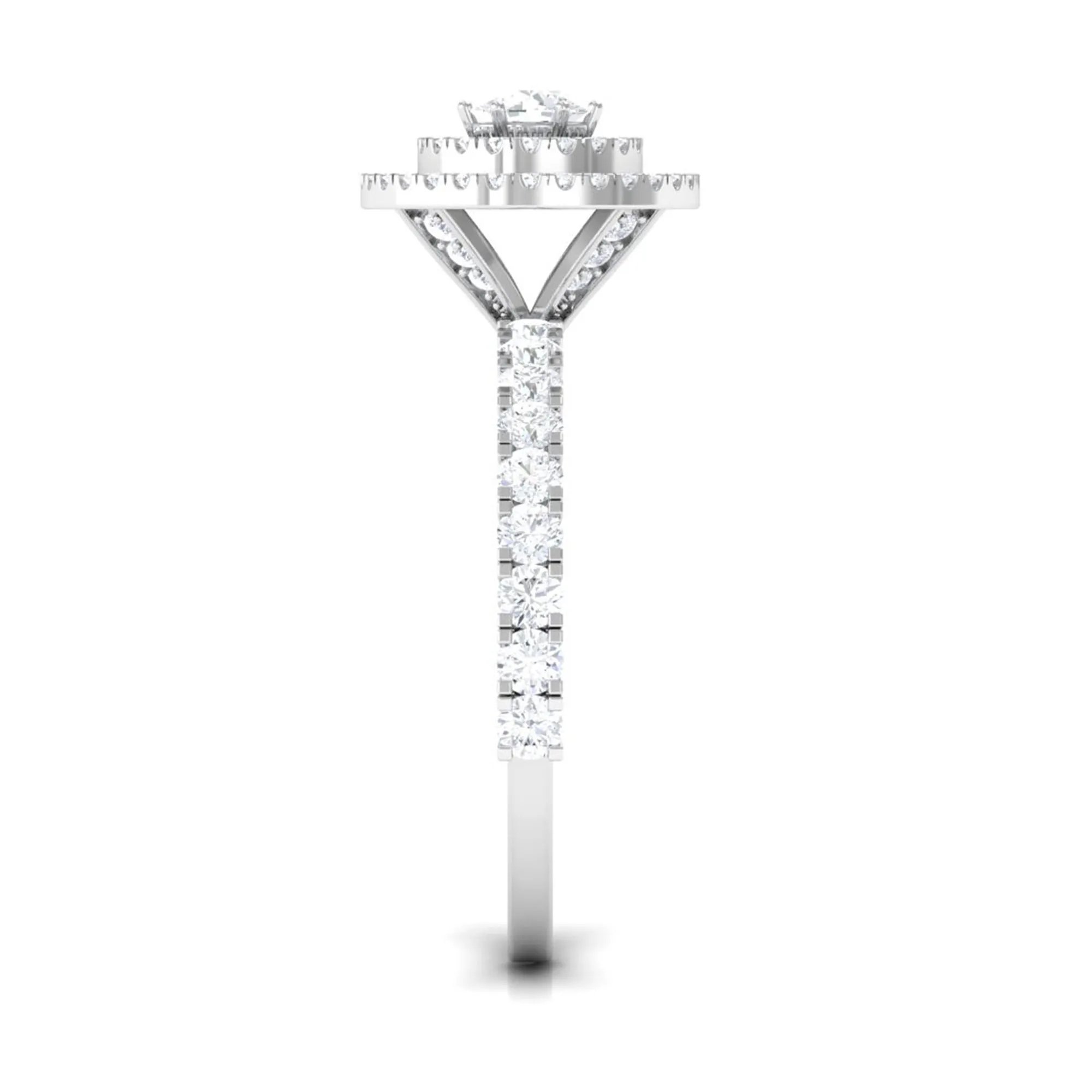 1.50 CT Antique Zircon Double Halo Engagement Ring