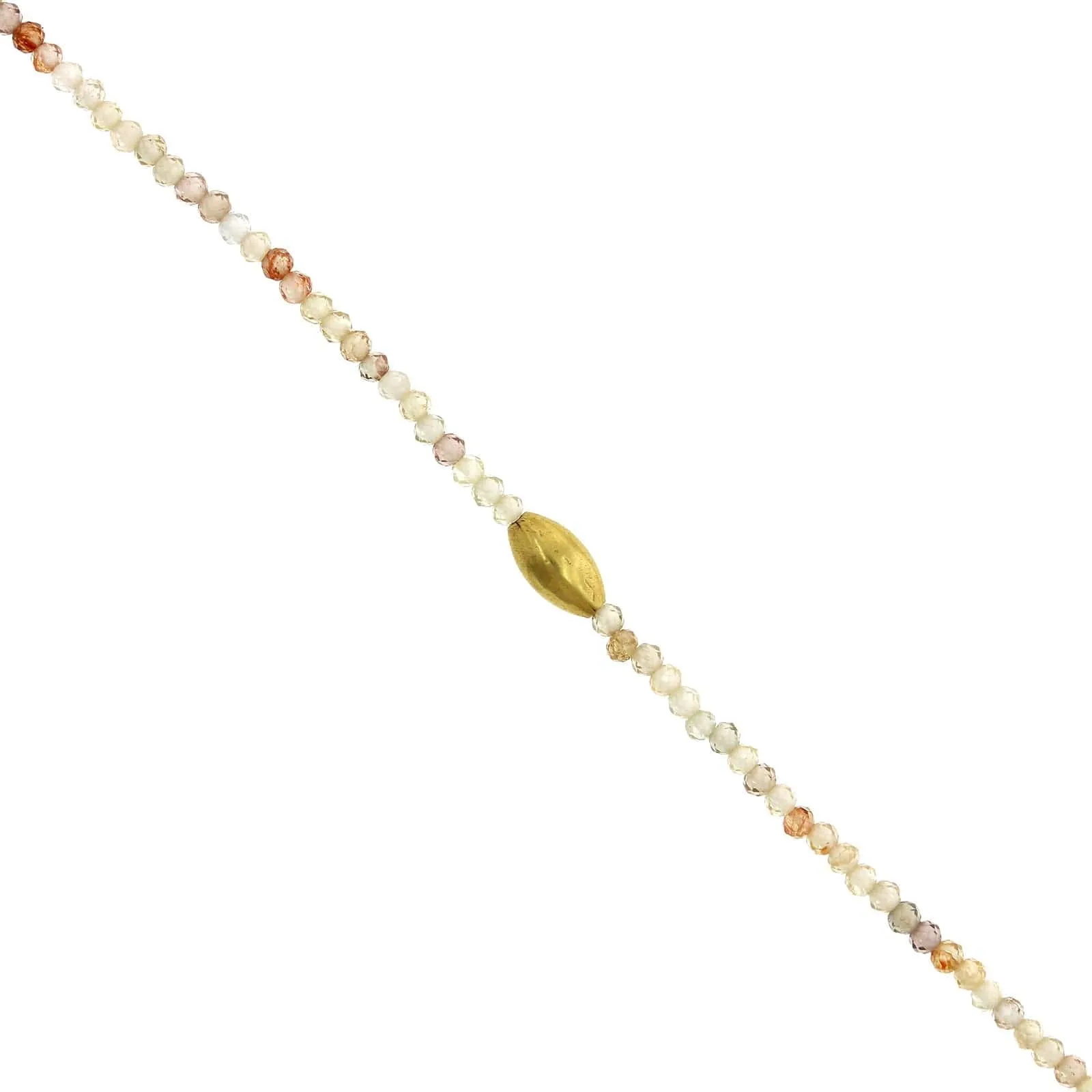 18K Yellow Gold Zircon Bead Bracelet