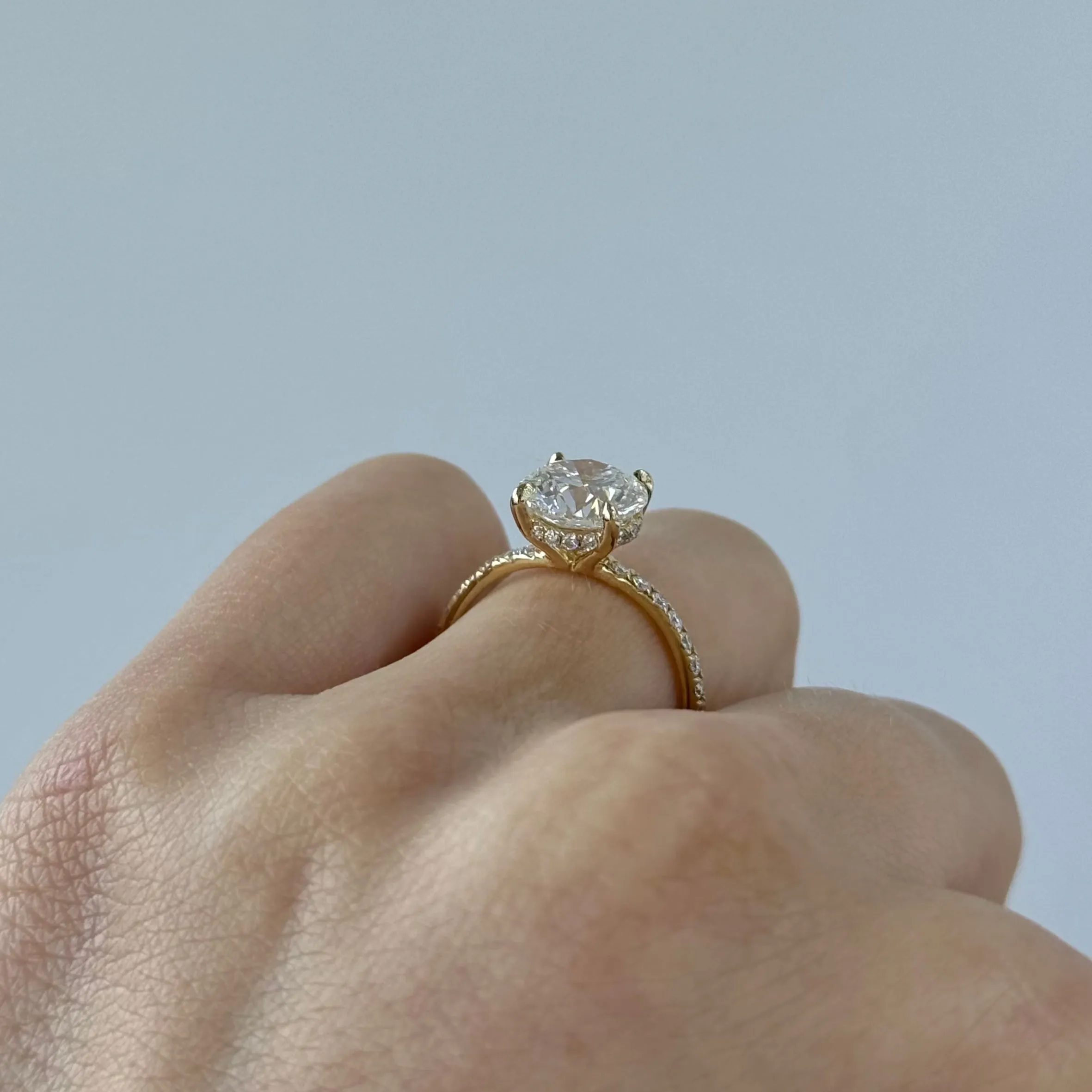 2.54 Carat Lab Round Engagement Ring with Signature Setting | Engagement Ring Wednesday