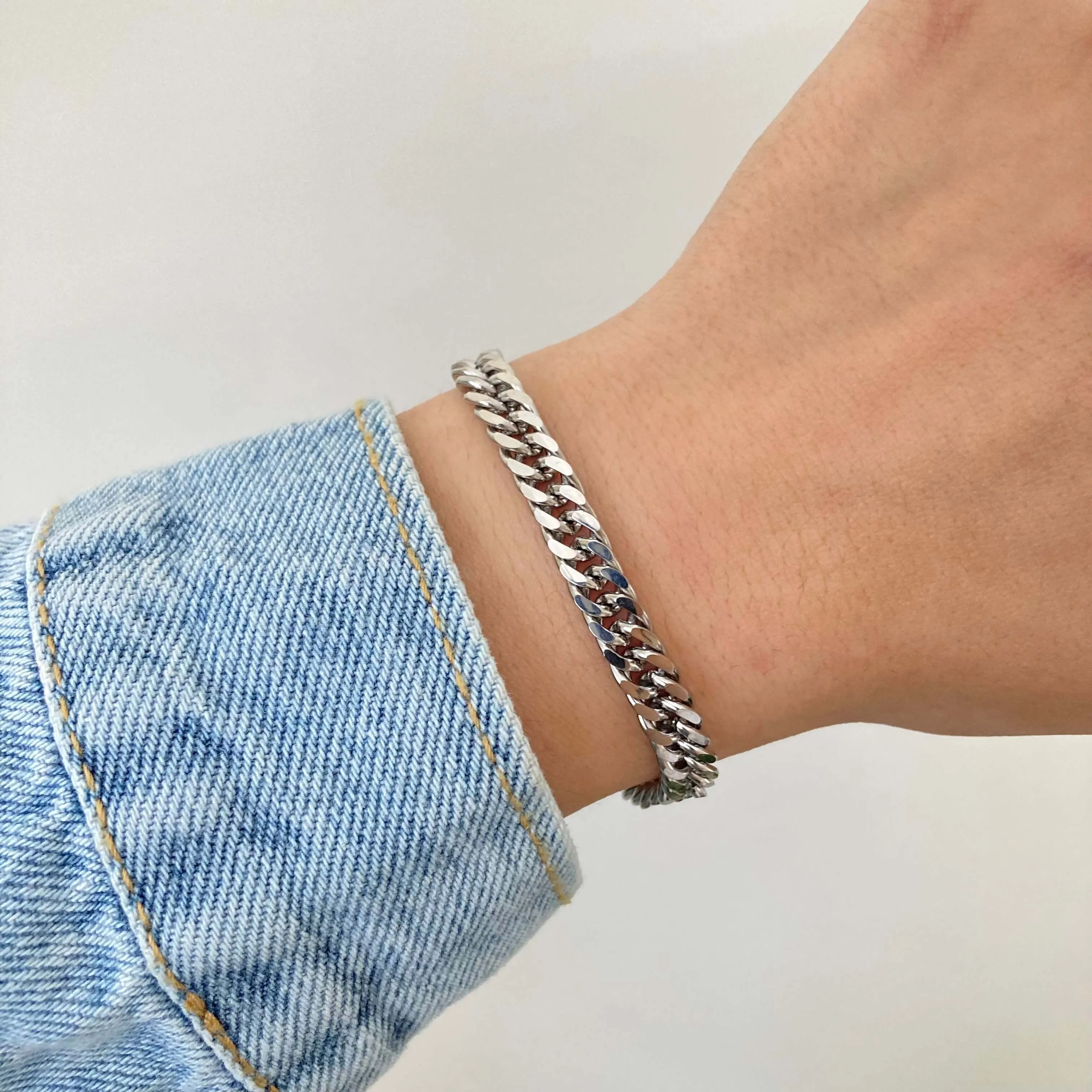 6mm Cuban Bracelet Silver
