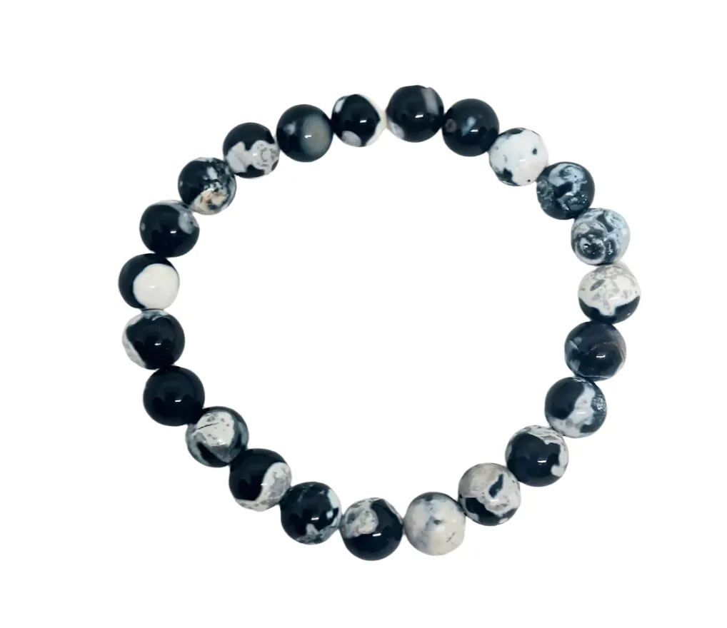 8MM Orca Agate Crystal Bracelet