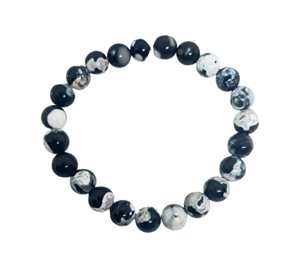 8MM Orca Agate Crystal Bracelet