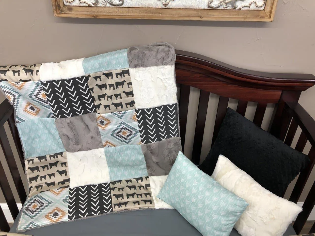 Angus, Aztec, and Arrowhead Western Boy Crib Bedding