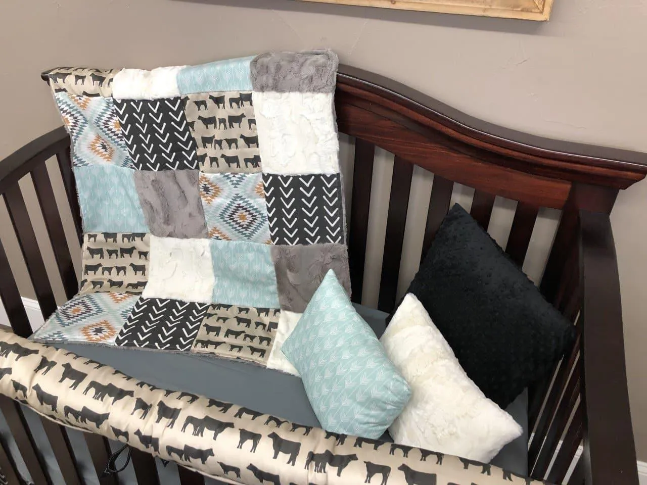 Angus, Aztec, and Arrowhead Western Boy Crib Bedding