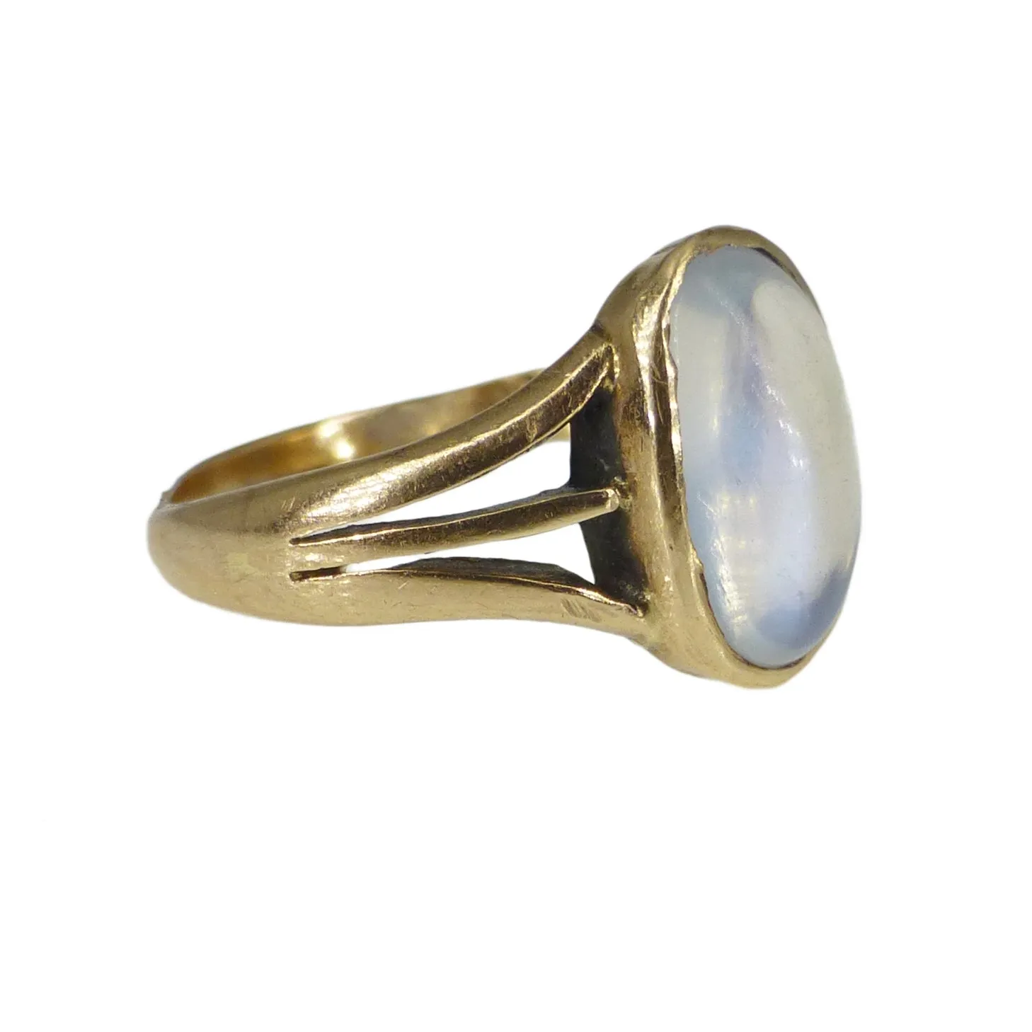 Antique Edwardian Gold Moonstone Solitaire Ring