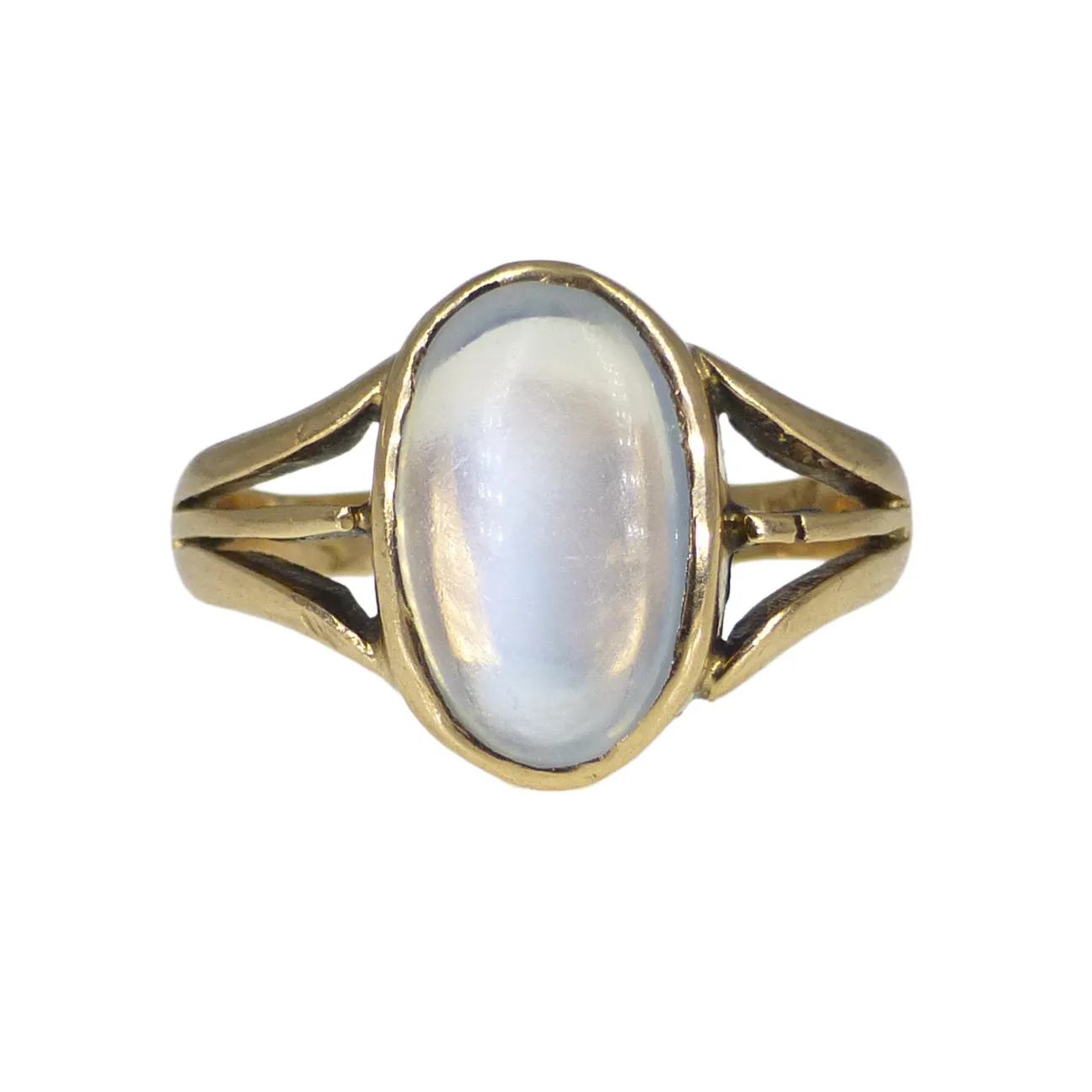 Antique Edwardian Gold Moonstone Solitaire Ring
