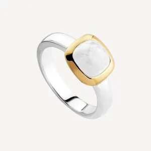 Aura Two-tone Moonstone Ring