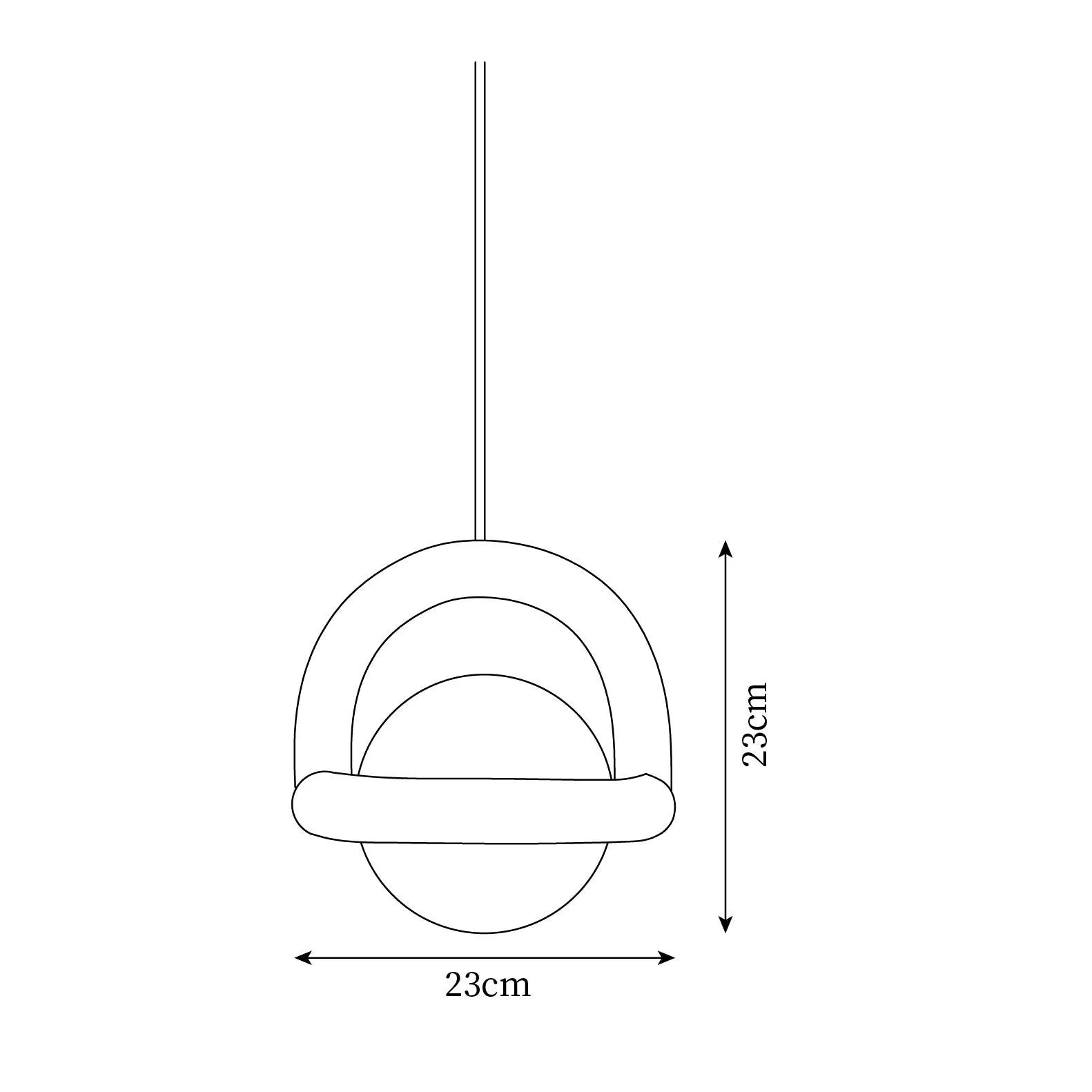 Balloon Pendant Lamp 9″