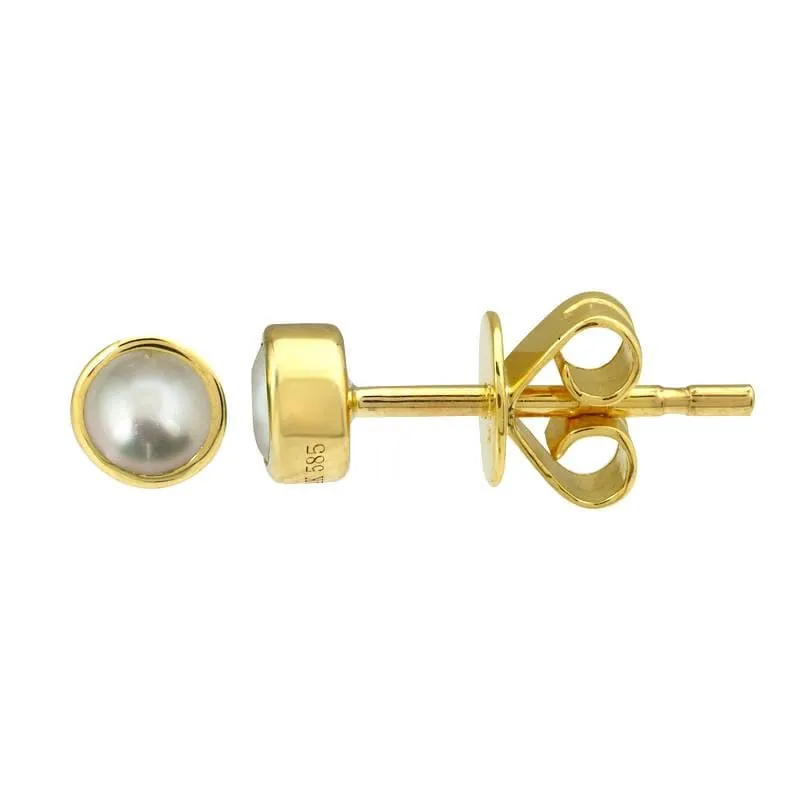 Birthstone Bezel Stud Earrings