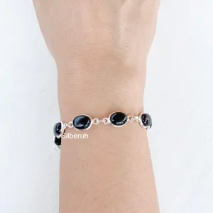 Black Onyx Silver Bracelet