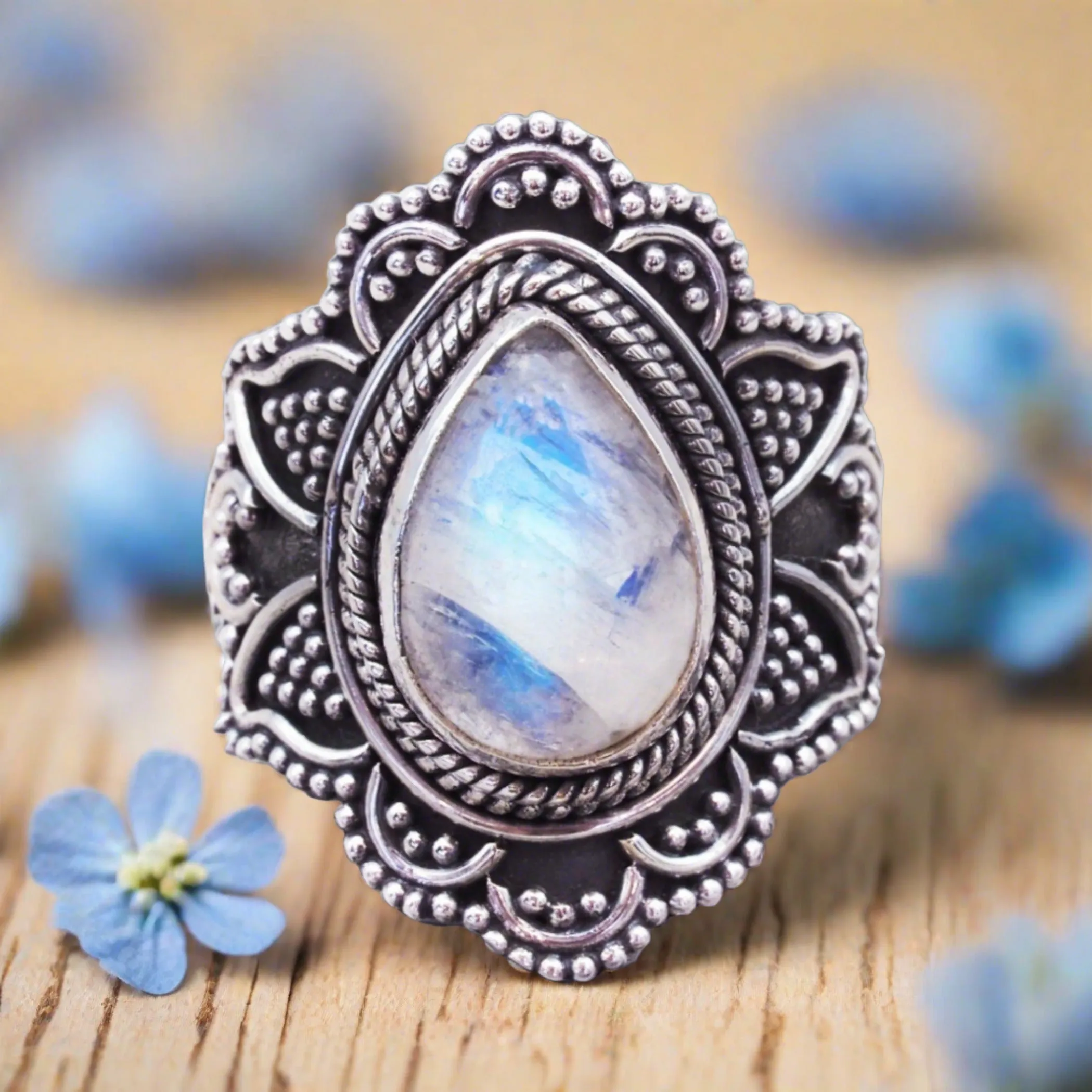 Blossom Moonstone Ring