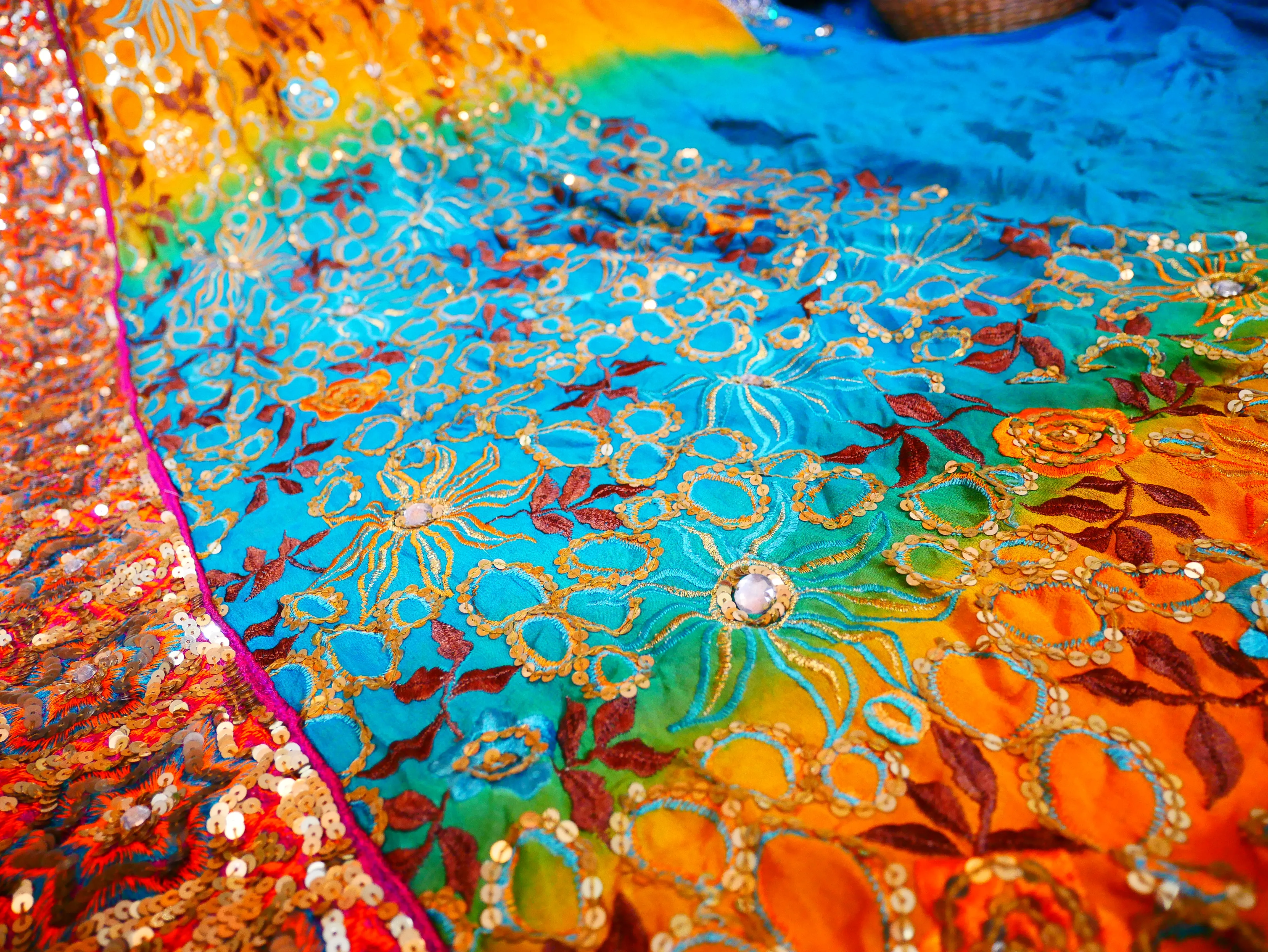 Boho canopy - Wedding Saree tent - bed canopy  | hippie decor - Shanti baldachin