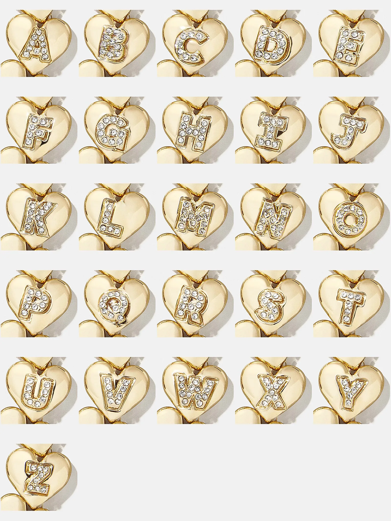 Caroline Initial Bracelet - Clear/Gold