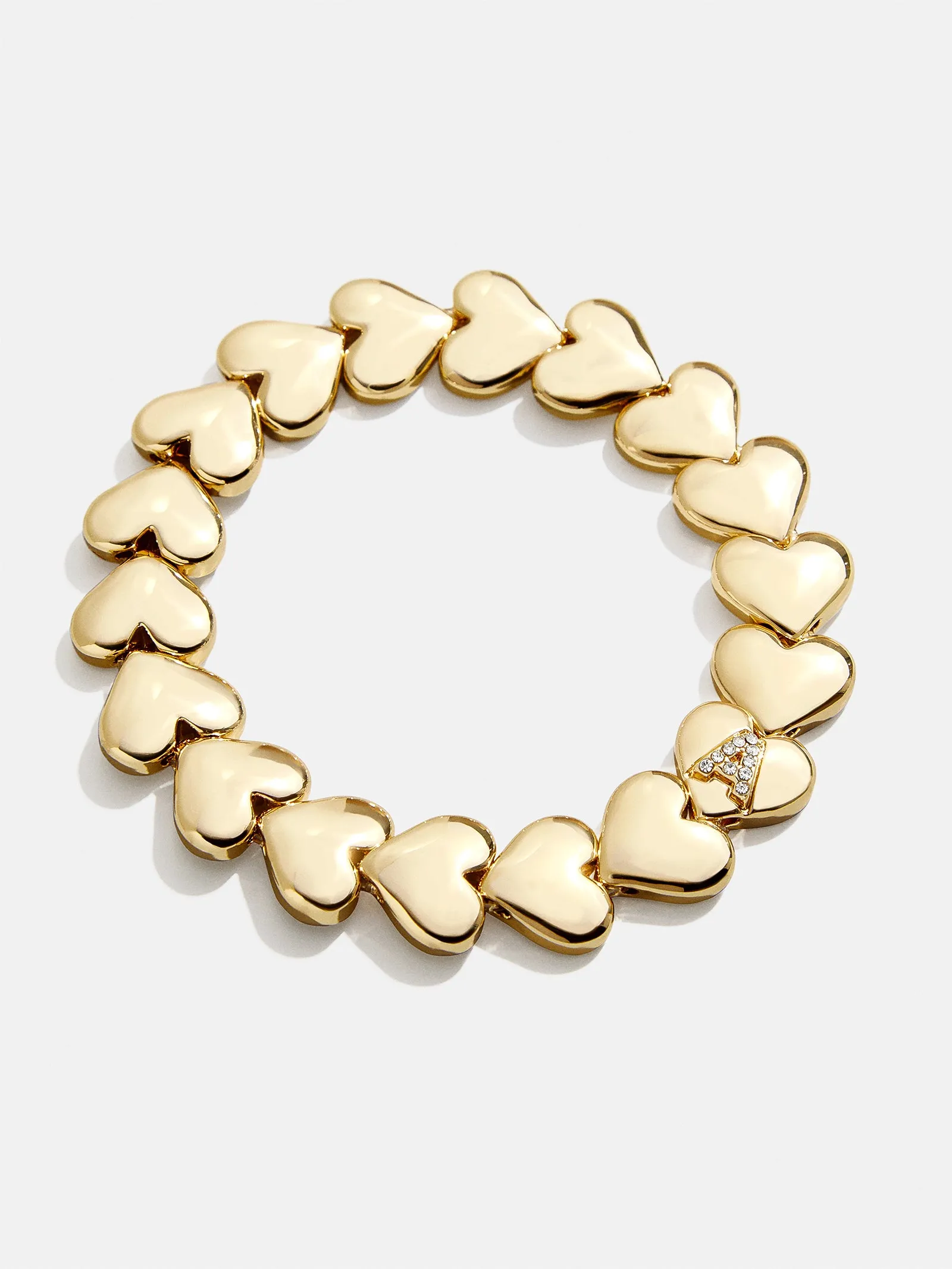 Caroline Initial Bracelet - Clear/Gold