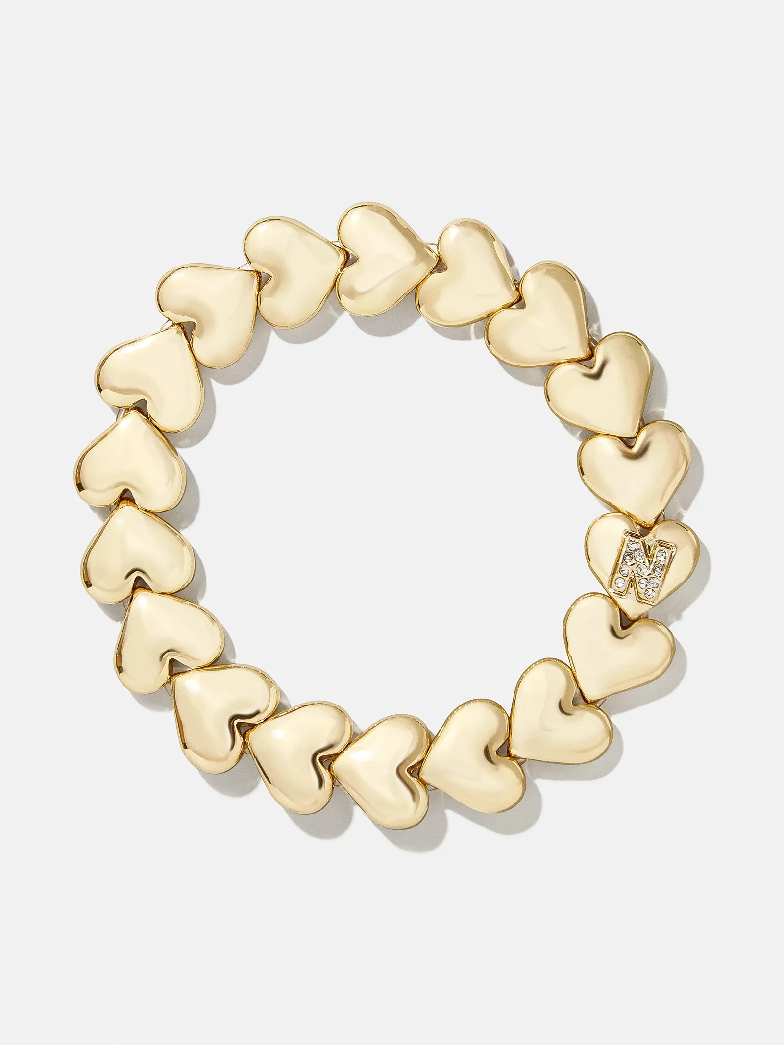 Caroline Initial Bracelet - Clear/Gold