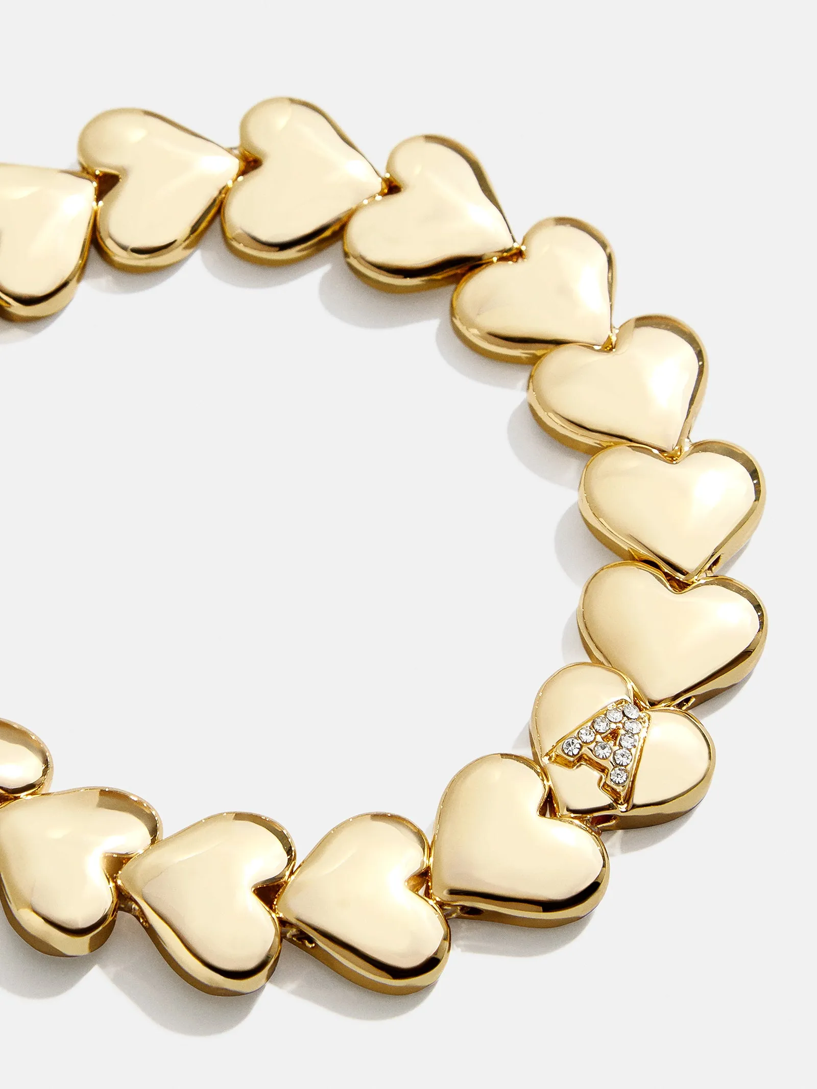 Caroline Initial Bracelet - Clear/Gold