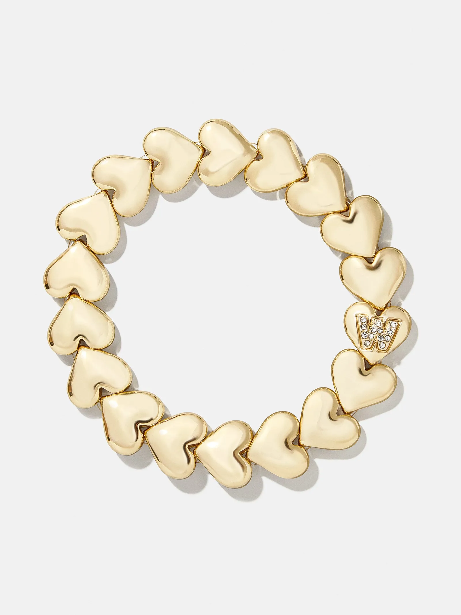 Caroline Initial Bracelet - Clear/Gold