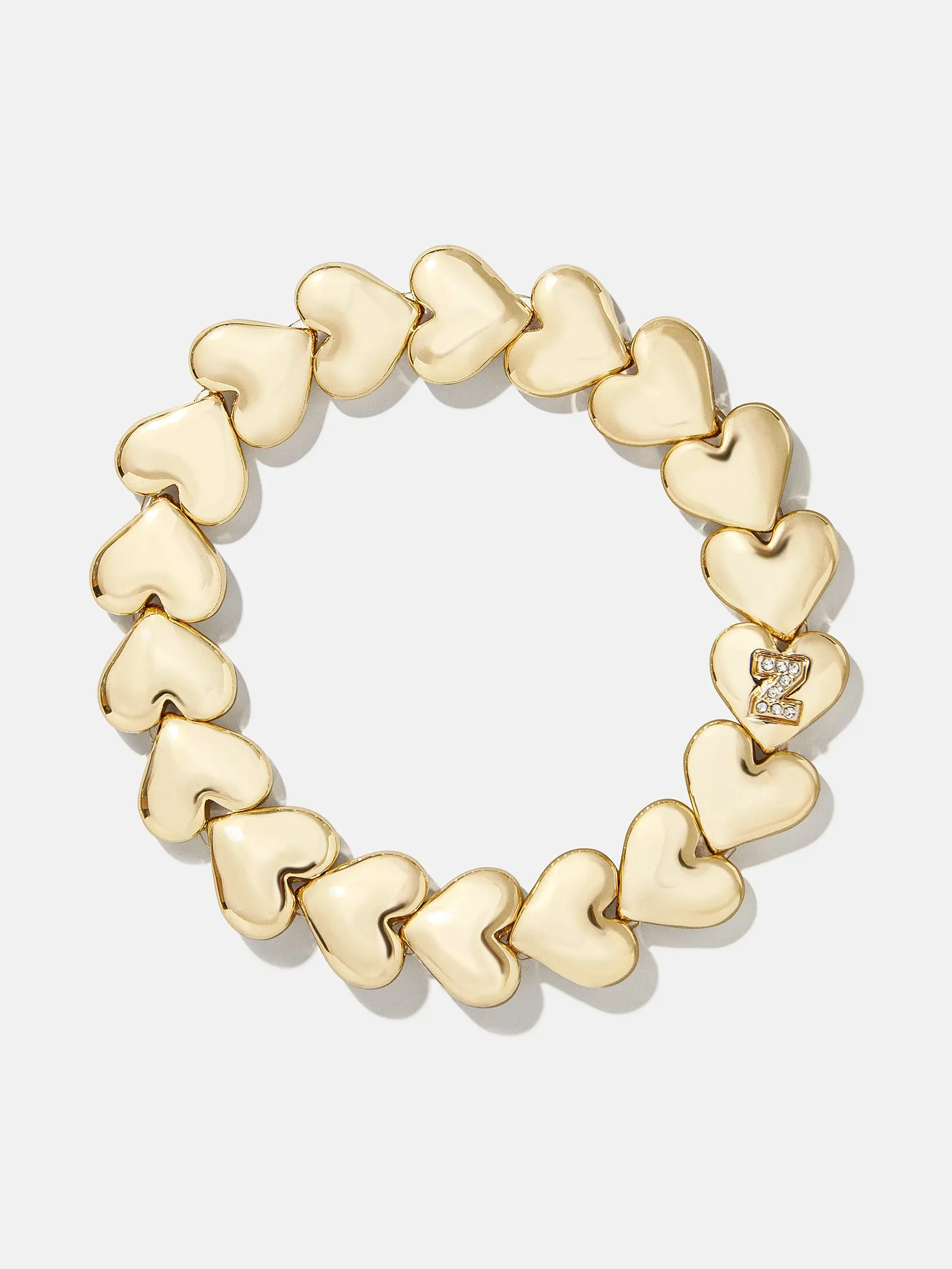 Caroline Initial Bracelet - Clear/Gold