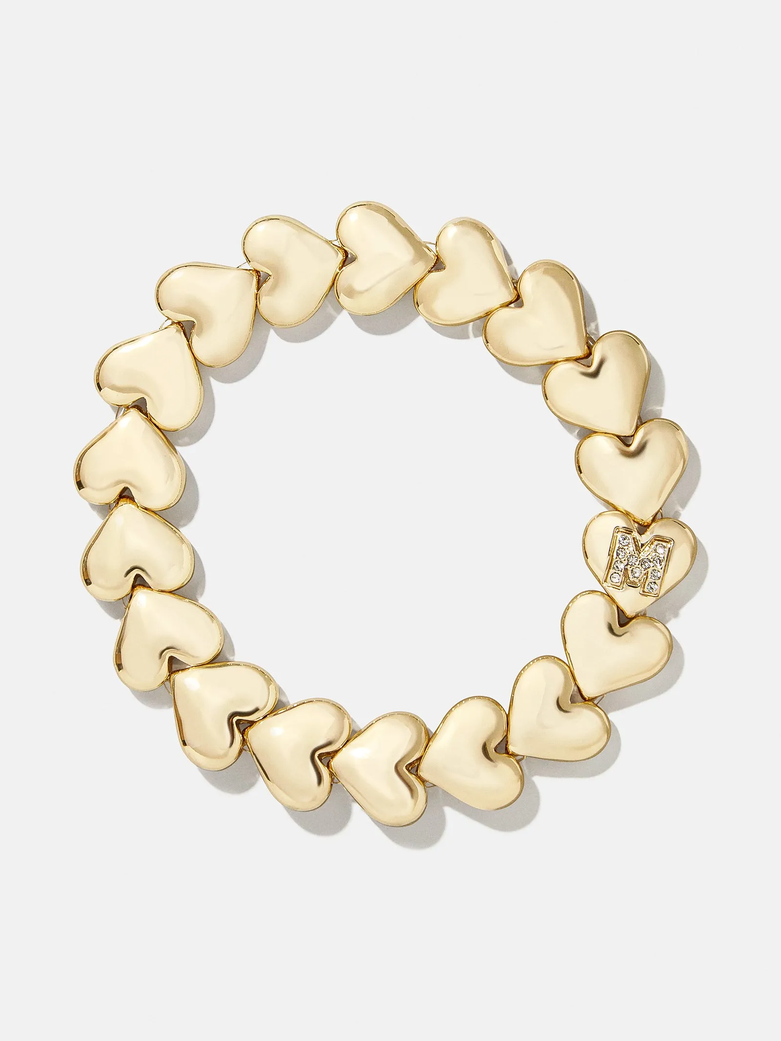 Caroline Initial Bracelet - Clear/Gold
