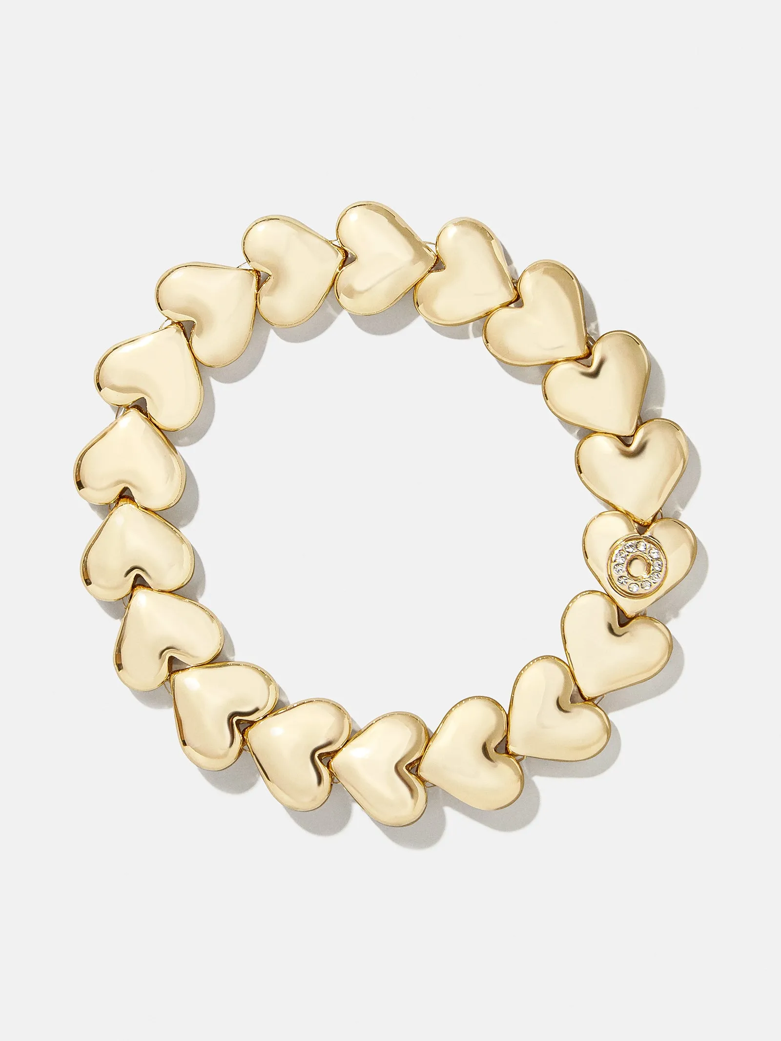 Caroline Initial Bracelet - Clear/Gold