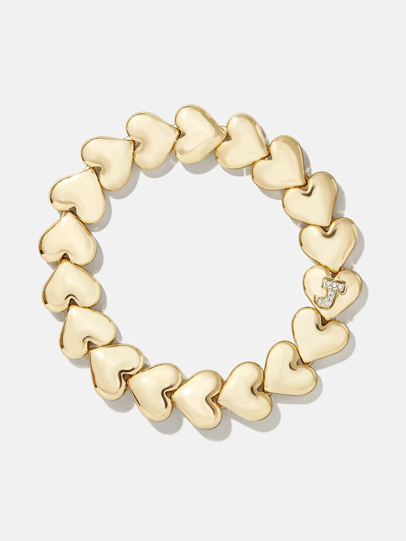 Caroline Initial Bracelet - Clear/Gold