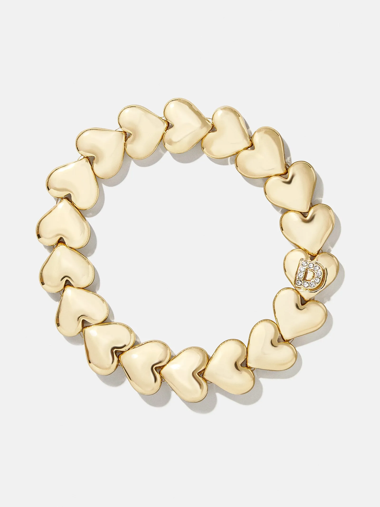 Caroline Initial Bracelet - Clear/Gold