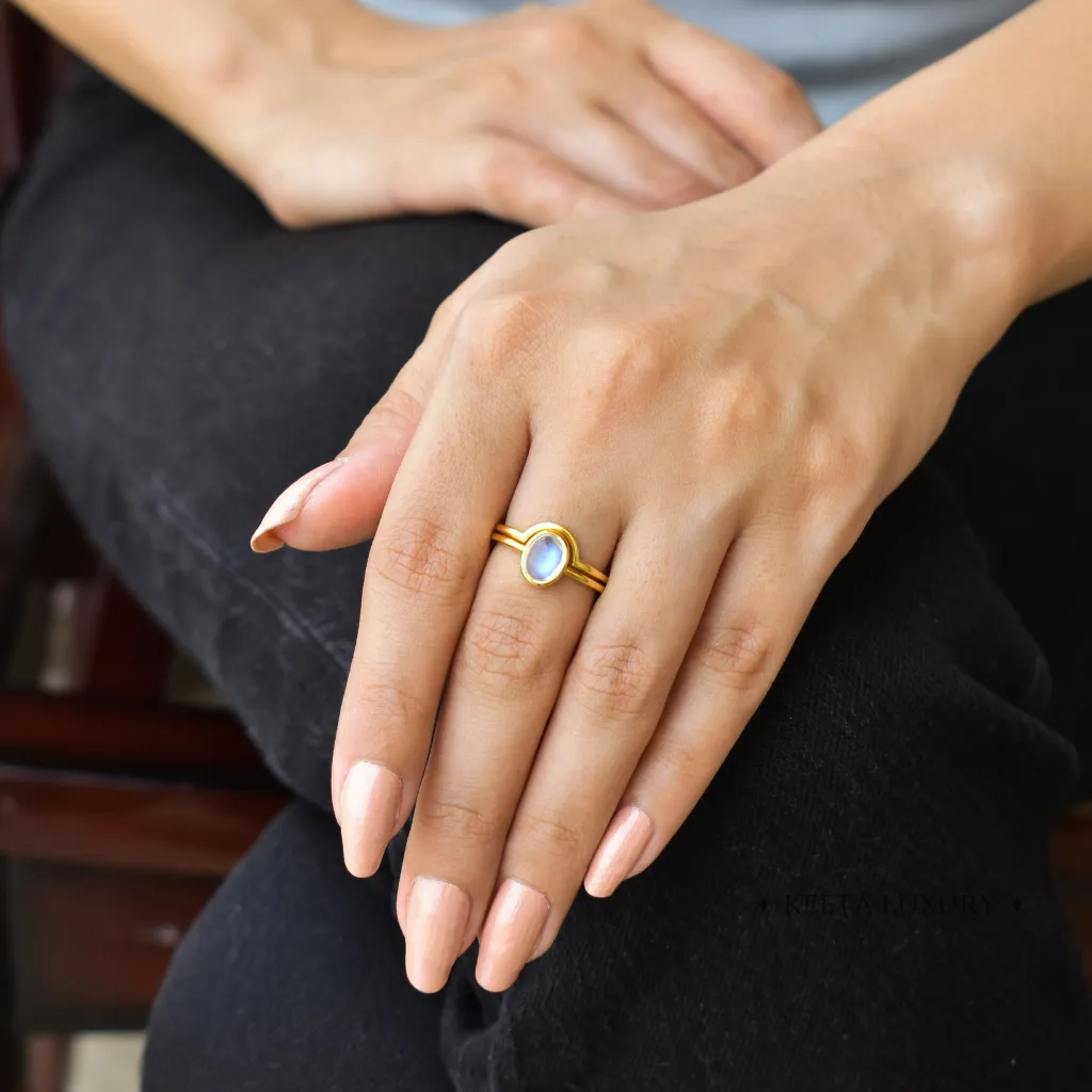 Celestial Duo - Moonstone Stack Set