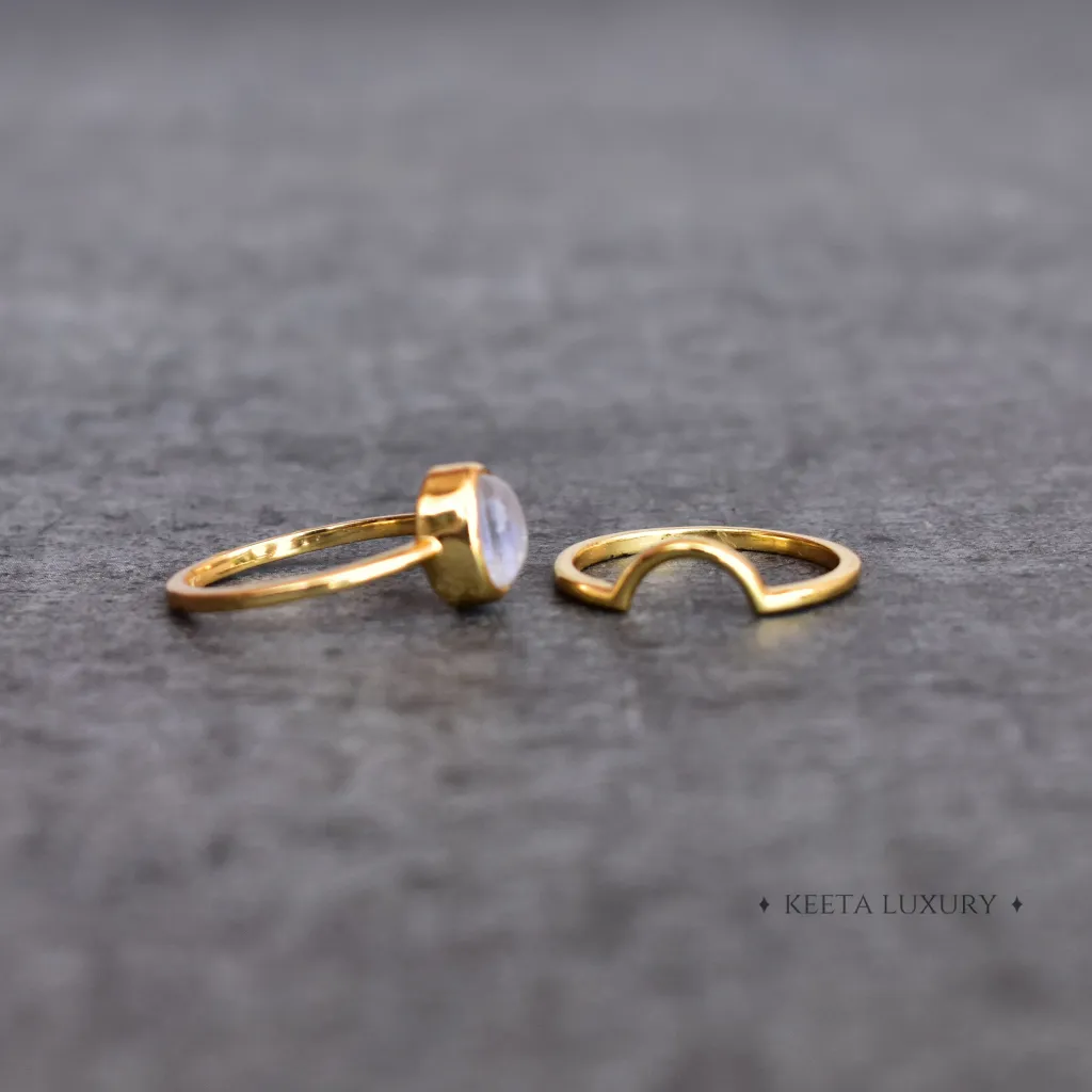 Celestial Duo - Moonstone Stack Set