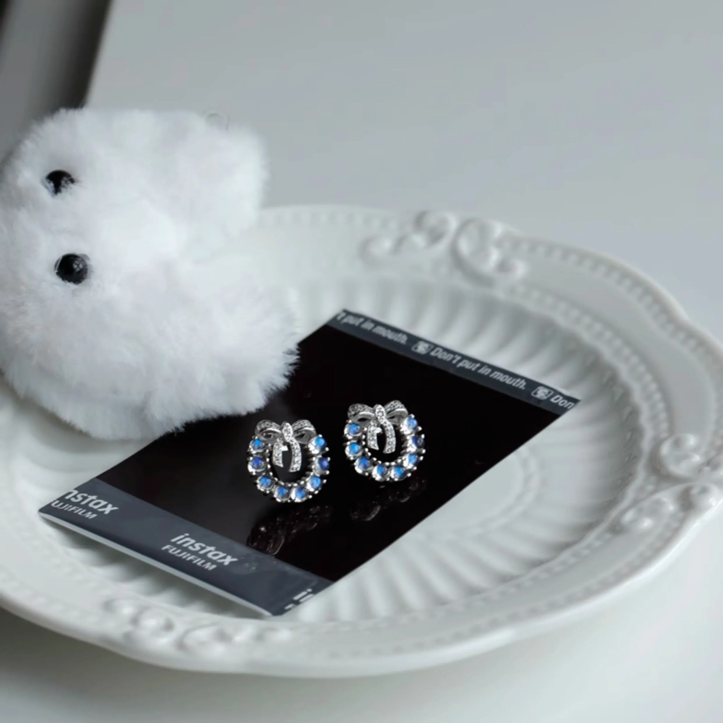 Charm Moonstone Earrings Silver Stud Earrings For Women