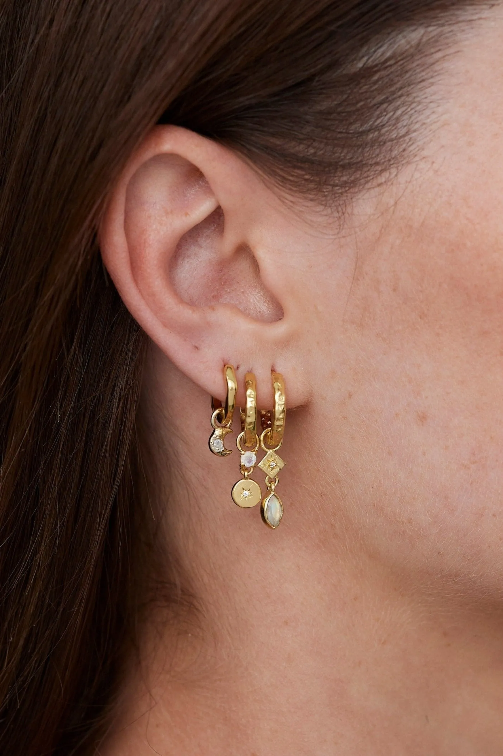 Chloe Moonstone Gold Charm