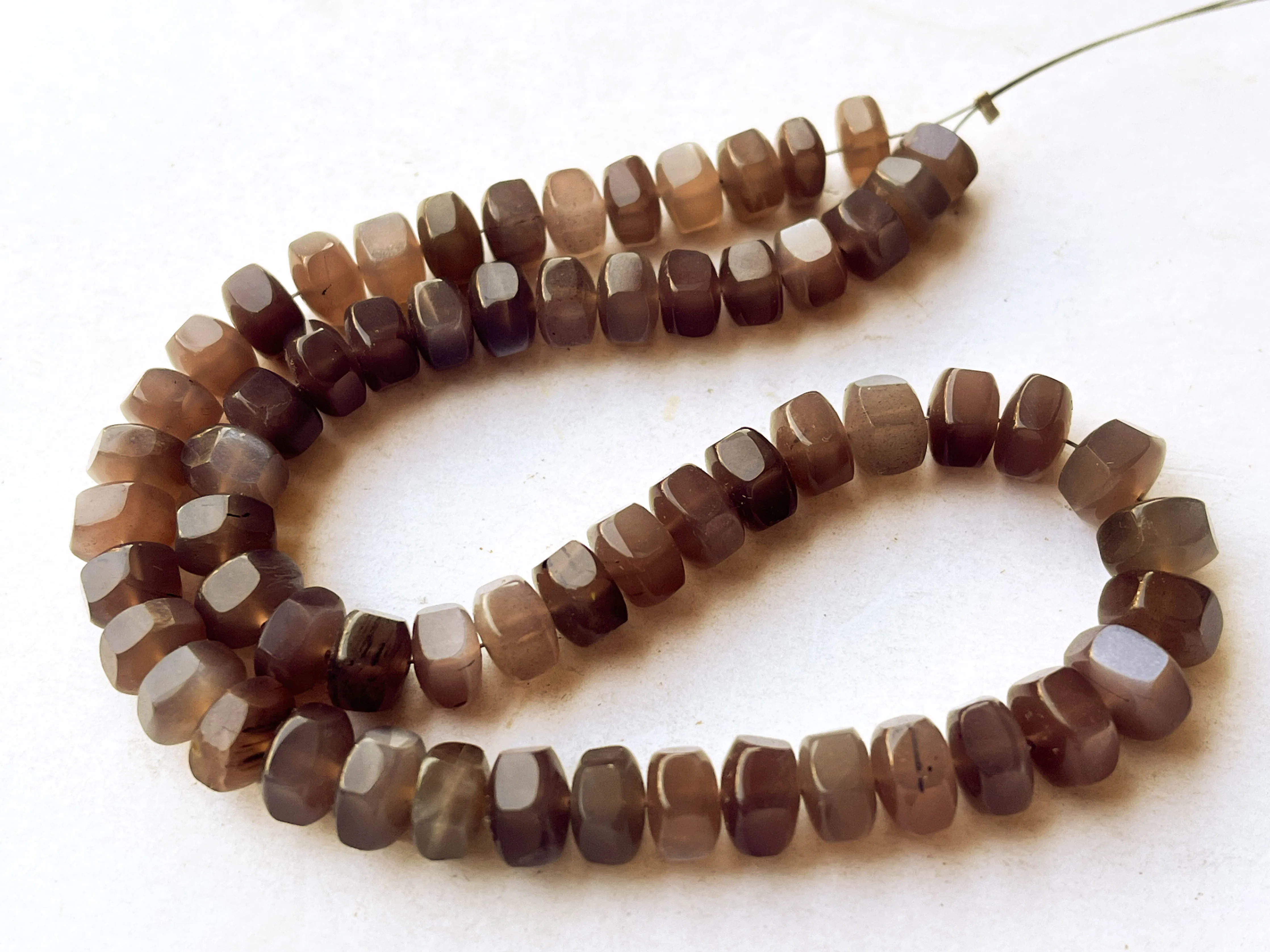 Chocolate Moonstone Bolt Shape Beads