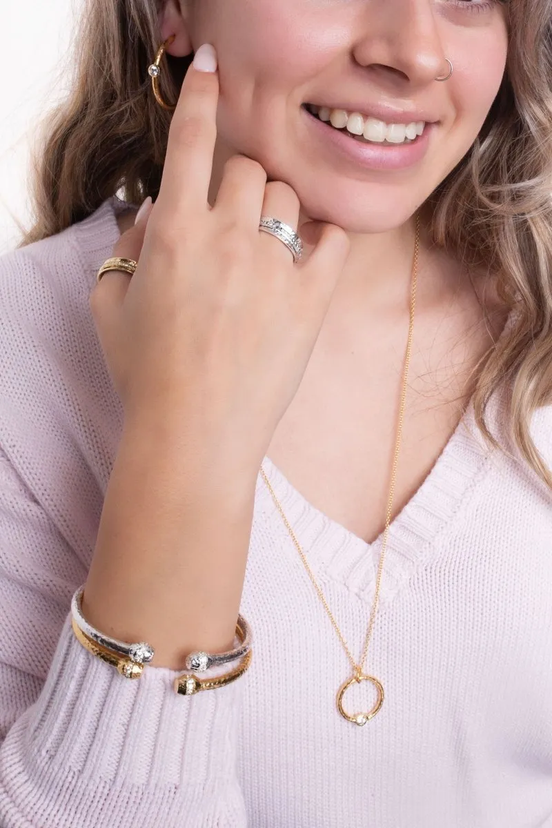 Circle of Faith Tip-to-Tip Bracelet™ in White Zircon