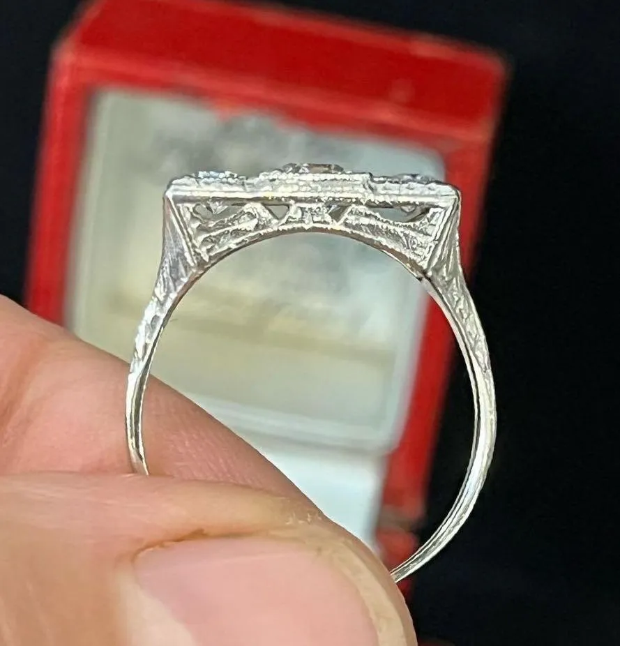 Contemporary Three Stone Diamond Trilogy Ring