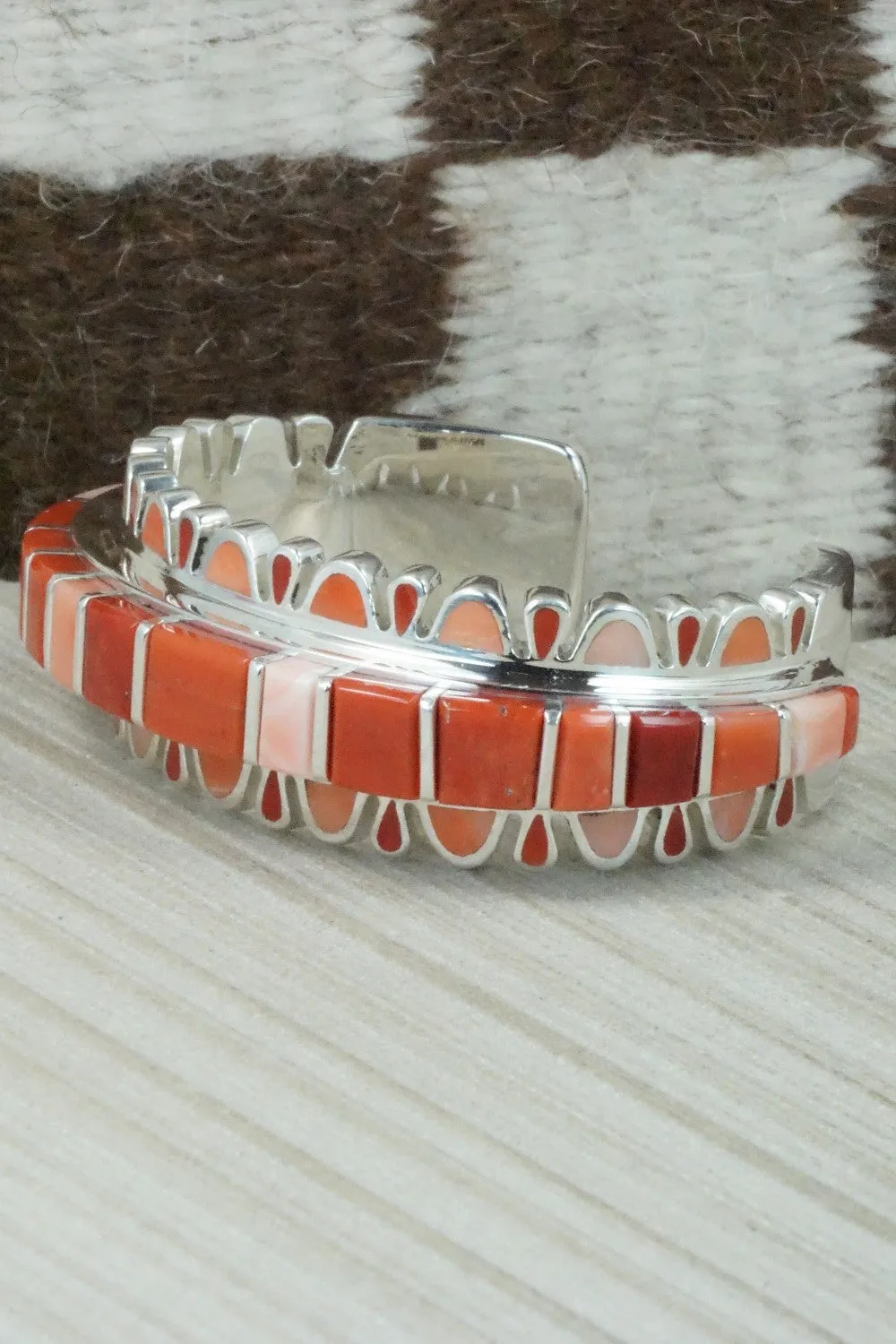 Coral & Sterling Silver Bracelet - Vernon Haskie