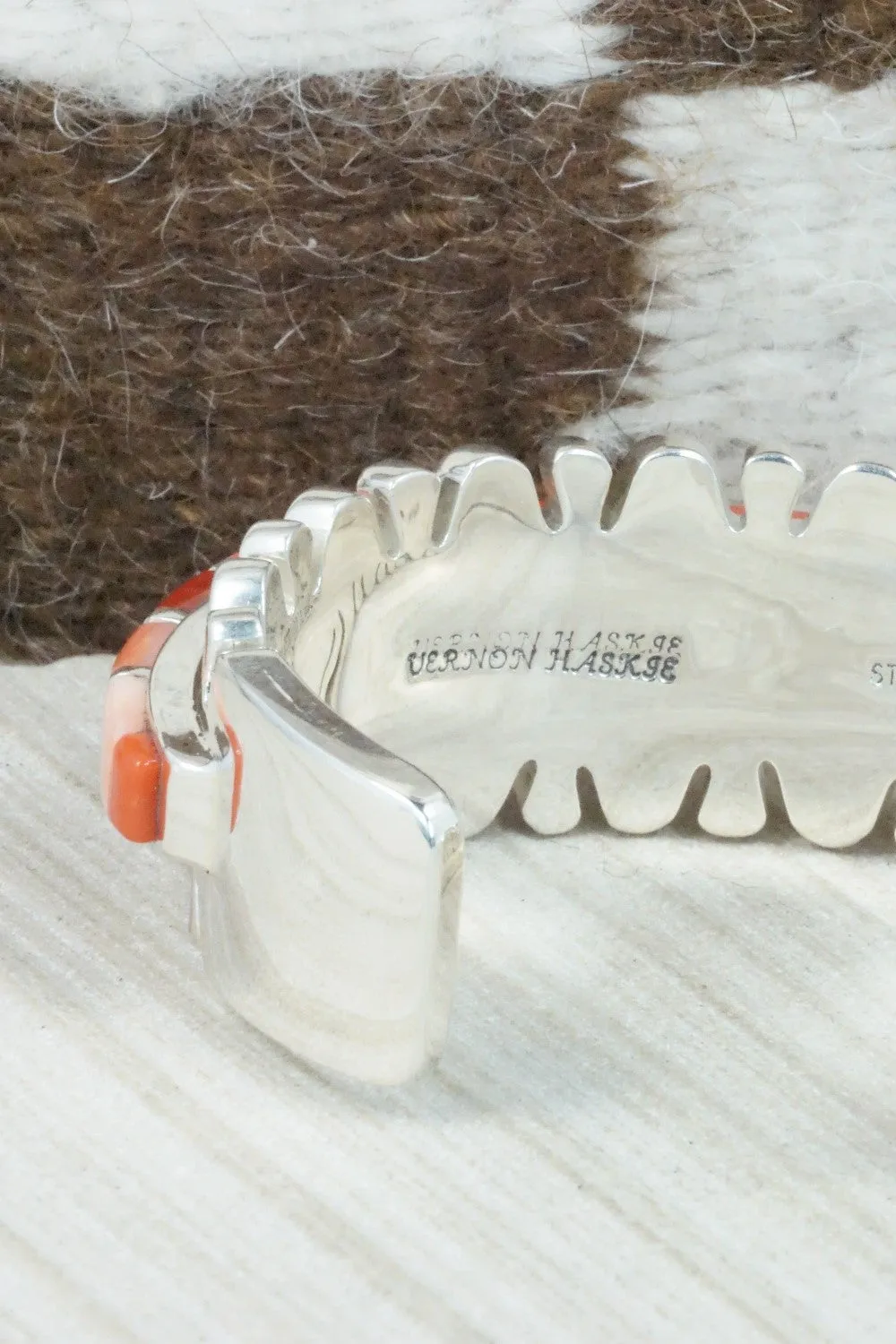 Coral & Sterling Silver Bracelet - Vernon Haskie