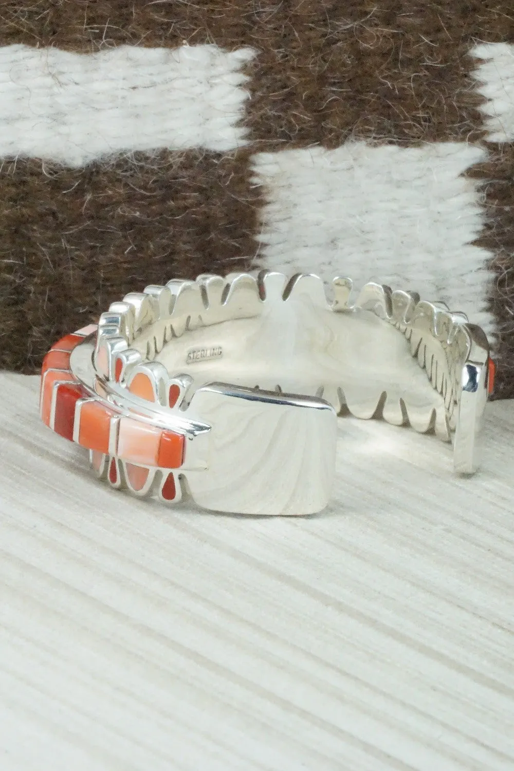 Coral & Sterling Silver Bracelet - Vernon Haskie