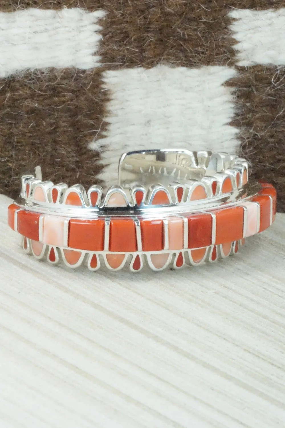 Coral & Sterling Silver Bracelet - Vernon Haskie