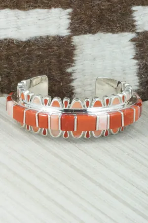 Coral & Sterling Silver Bracelet - Vernon Haskie