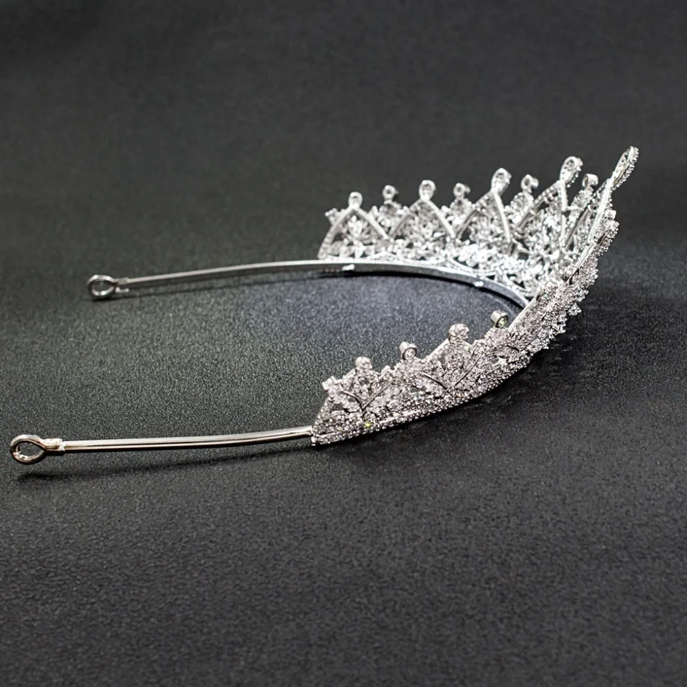 Cubic zircon wedding bridal tiara diadem hair jewelry CH10003