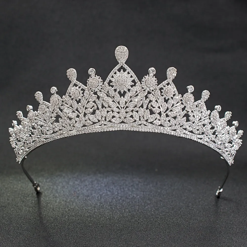 Cubic zircon wedding bridal tiara diadem hair jewelry CH10003