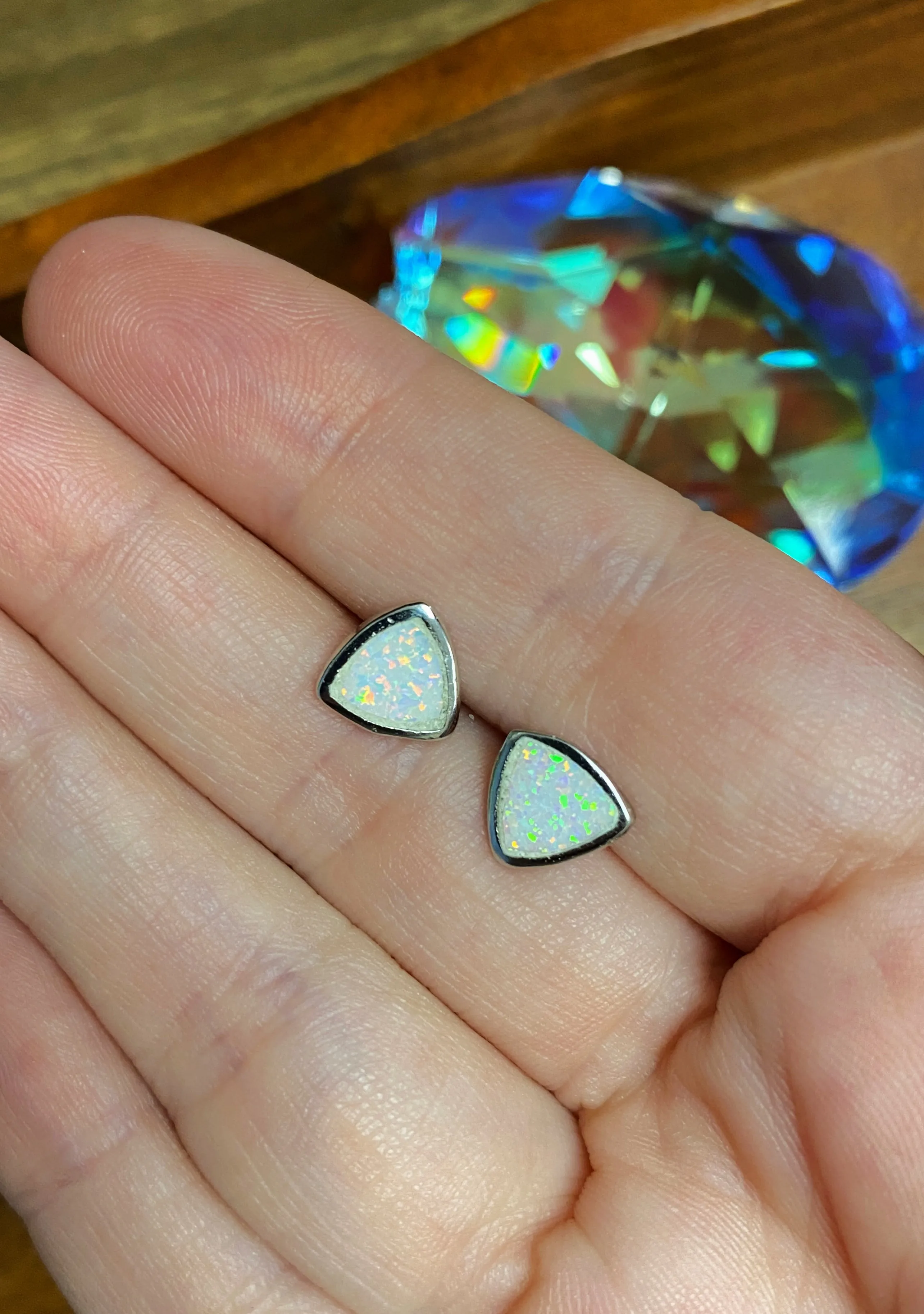Curved Opal Triangle Posts