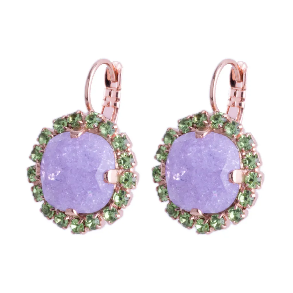 Cushion Cut Cluster Leverback Earrings in "Bloom" *Custom*