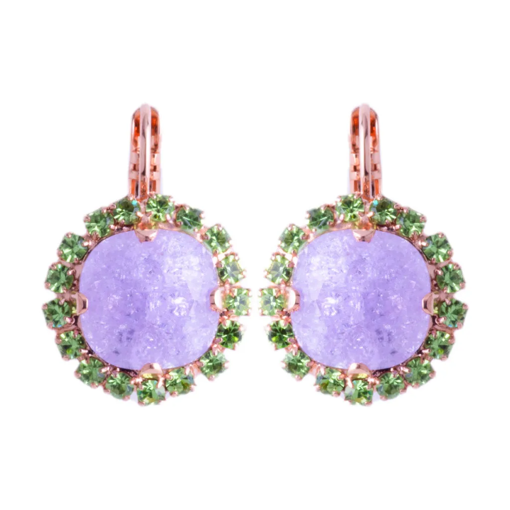Cushion Cut Cluster Leverback Earrings in "Bloom" *Custom*